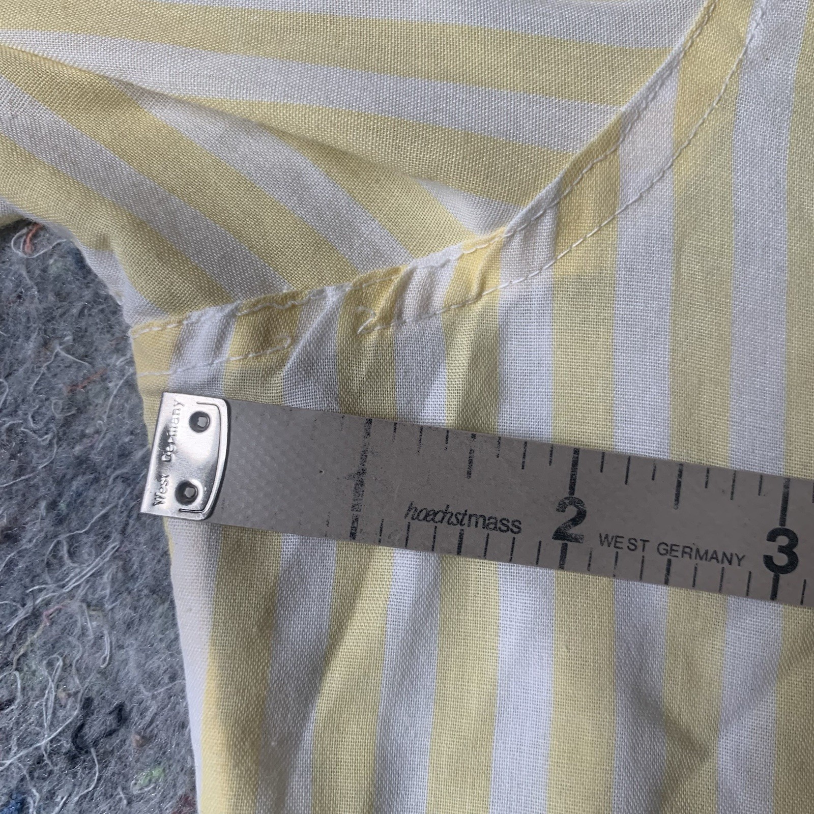 Vintage late 70s early 80s soft lightweight yellow white striped layering top