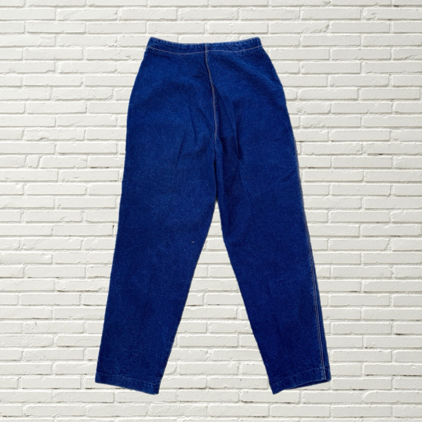 Vintage 80s Color Block Jeans – Double Zipper – Jou Jou Size S