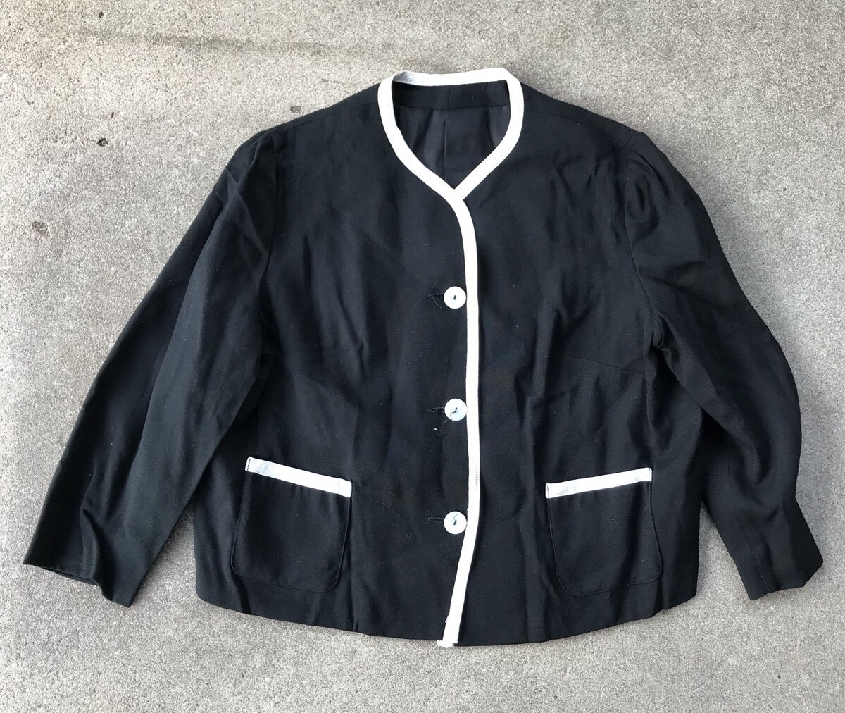 Vintage Women`s Kerrybrooke Black Dress Jacket Sears Roebuck & Co USA