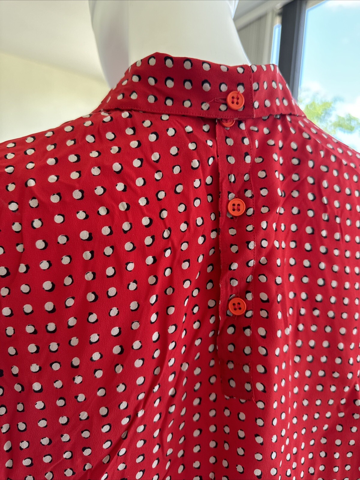 Vintage Authentic Giorgio Armani Geometric Silk Back Button Up Shirt Size 44
