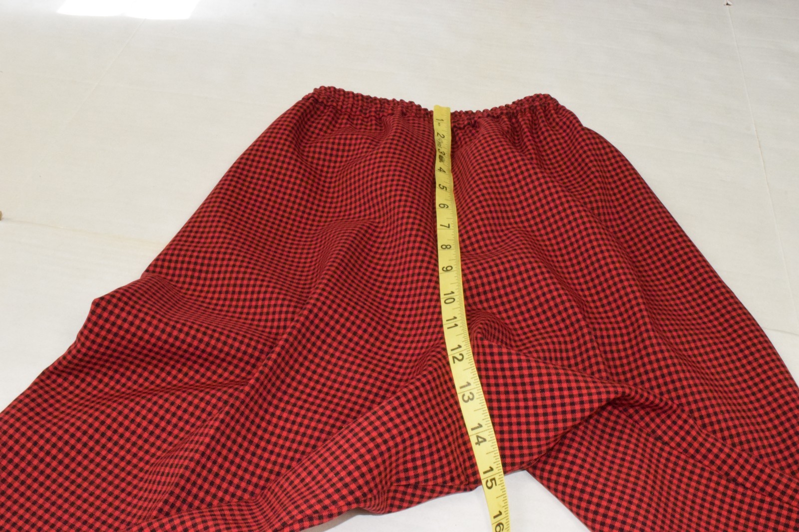 Vintage Suit Set First Option Size 6 80s Red Black Gingham Plaid Poly Made USA