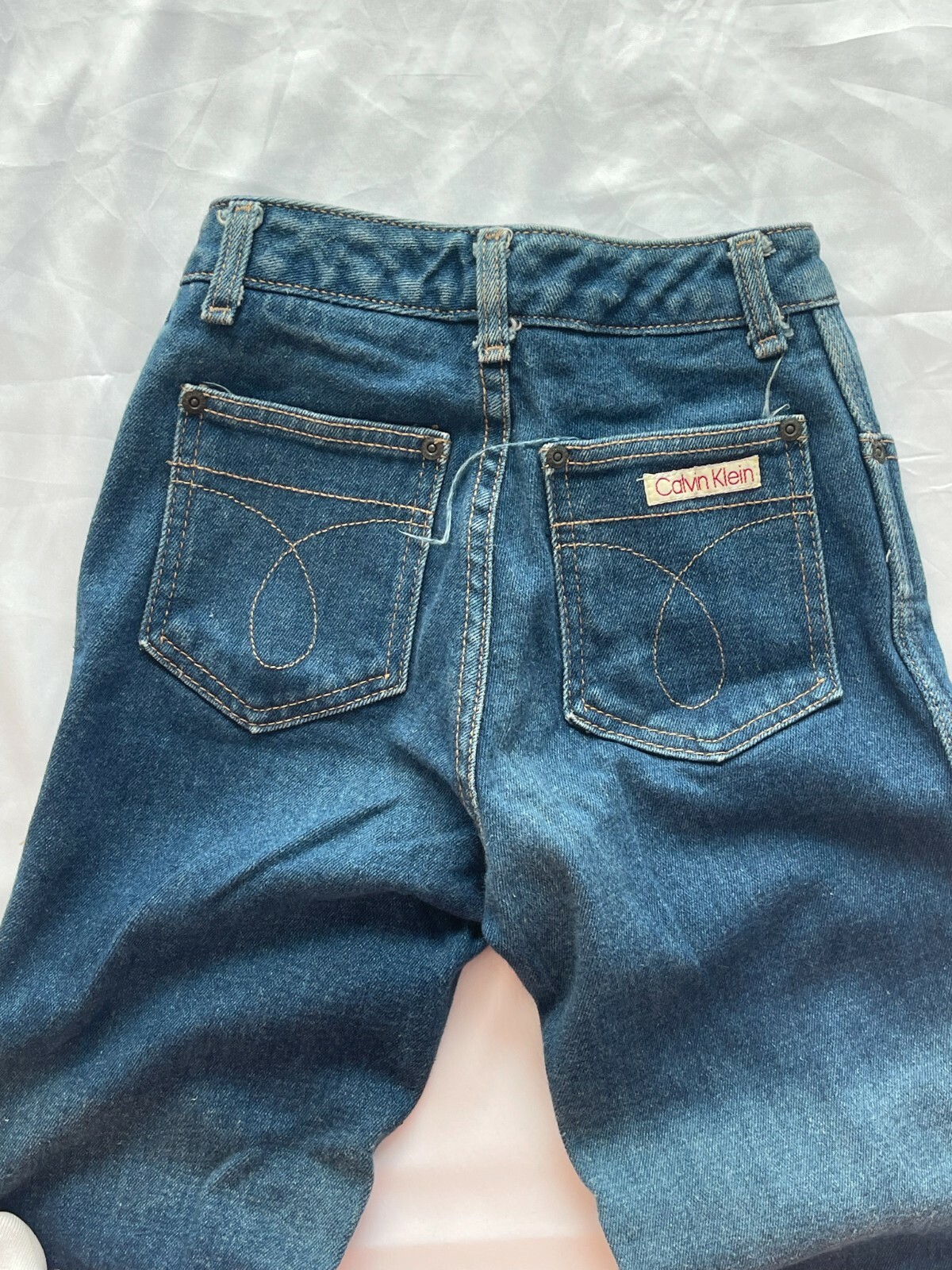 Vintage 60s 70s Calvin Klein High Waist Jeans USA Made 24 Waist Hippie Grunge