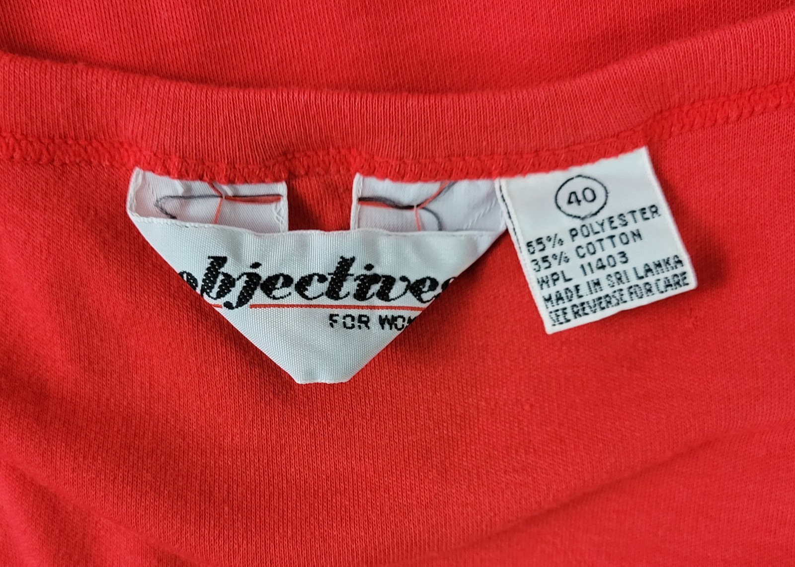 Vintage Objectives Red Knit Sleeveless Top w Waistband Size 40