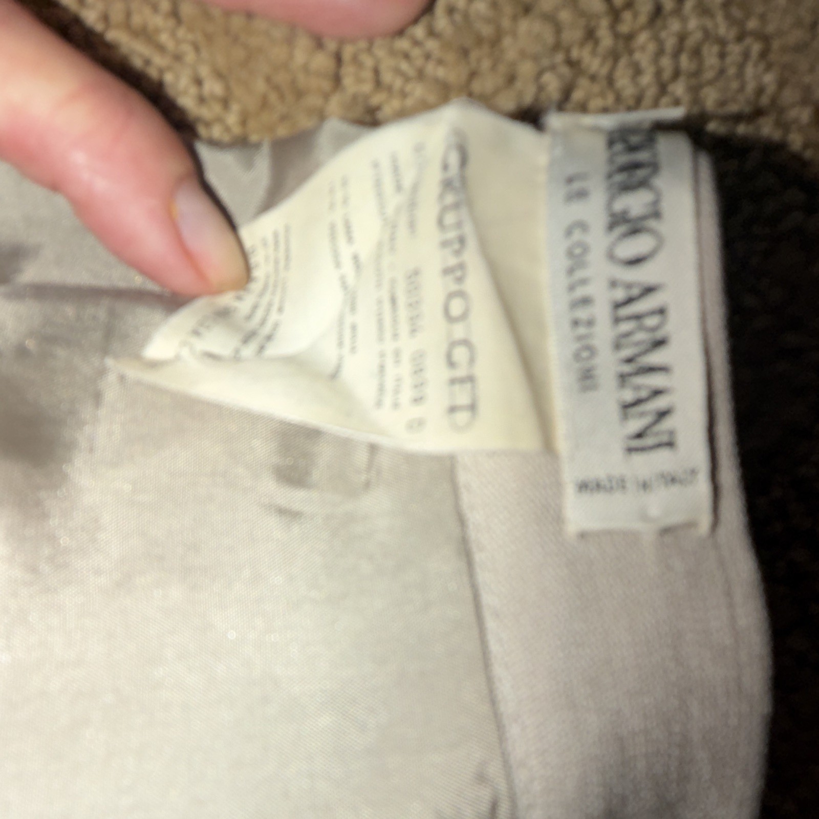 Vintage 1990s Giorgio Armani Le Collezioni Wool Blend Pencil Skirt IT 40