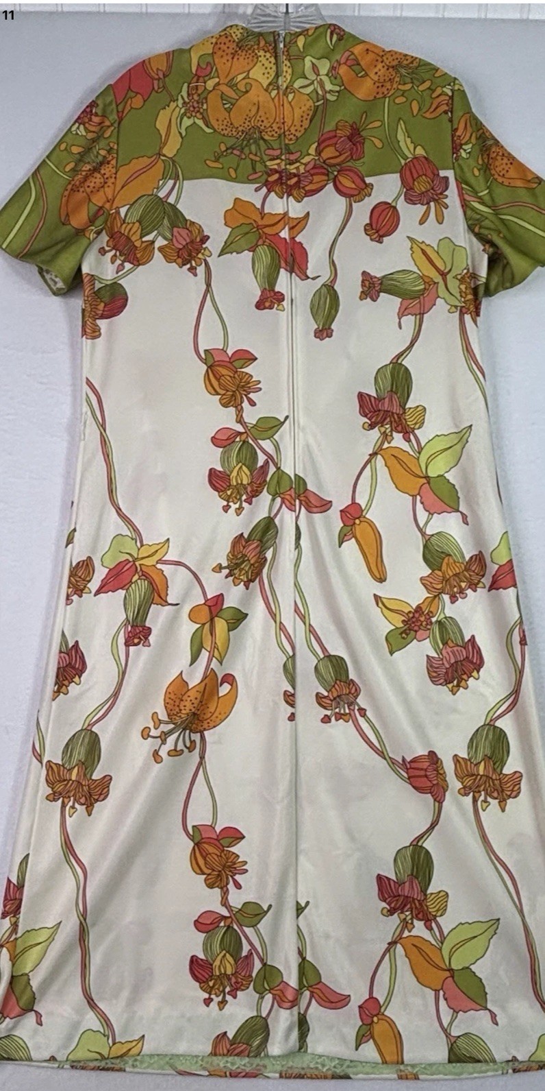 VTG 60s 70s Mod Flower Dress Floral A-Line Shift Dress