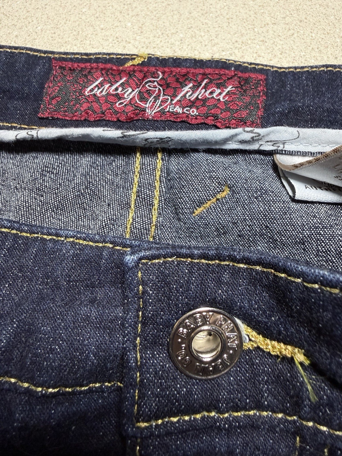 Vintage Y2K Baby Phat “Love” Denim Jeans Wide Leg Size 18
