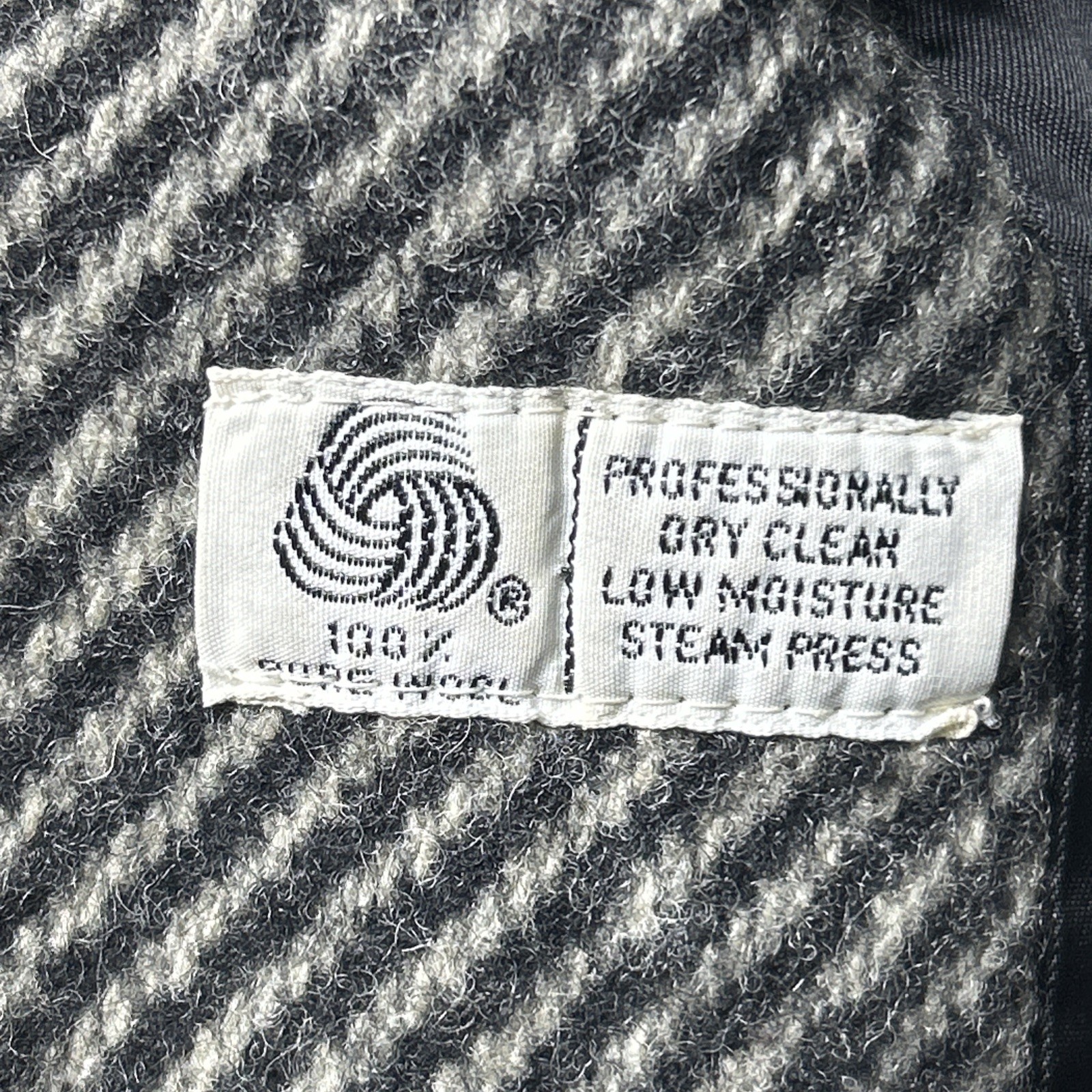 Vintage Bromleigh Coat ILGWU Union Made Gray Stripe Scarf Pure Wool Small/Medium