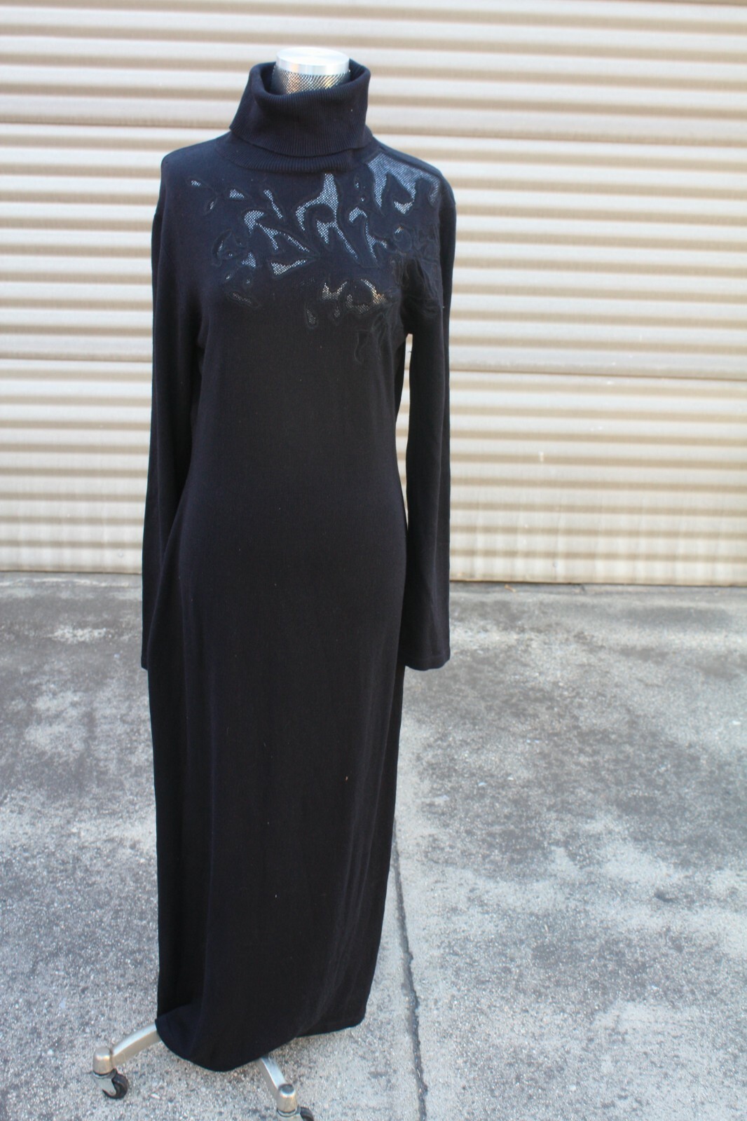 Vintage Spiegel Clifford & Wills, Dress, Blk Knitted, Size L
