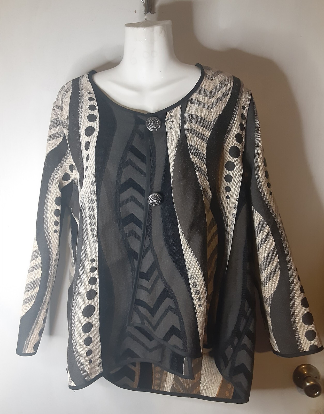 Vintage 90’s IRRESISTIBLE REVERSIBLES Muted Mod Print Jacket SIZE-XL