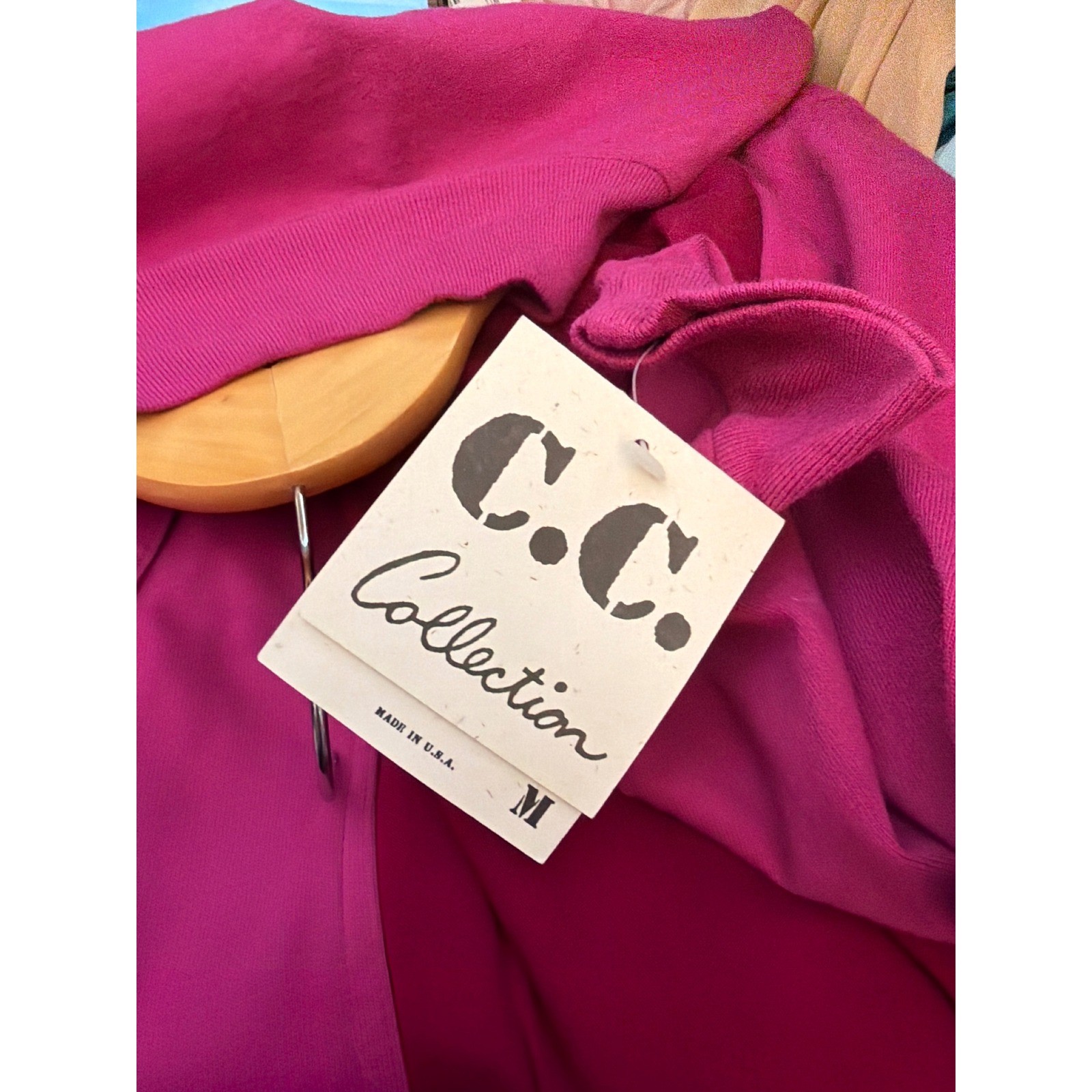 Vintage C.C. Collection Deadstock Bomber Jacket Retro Colorblock Barbiecore Bold