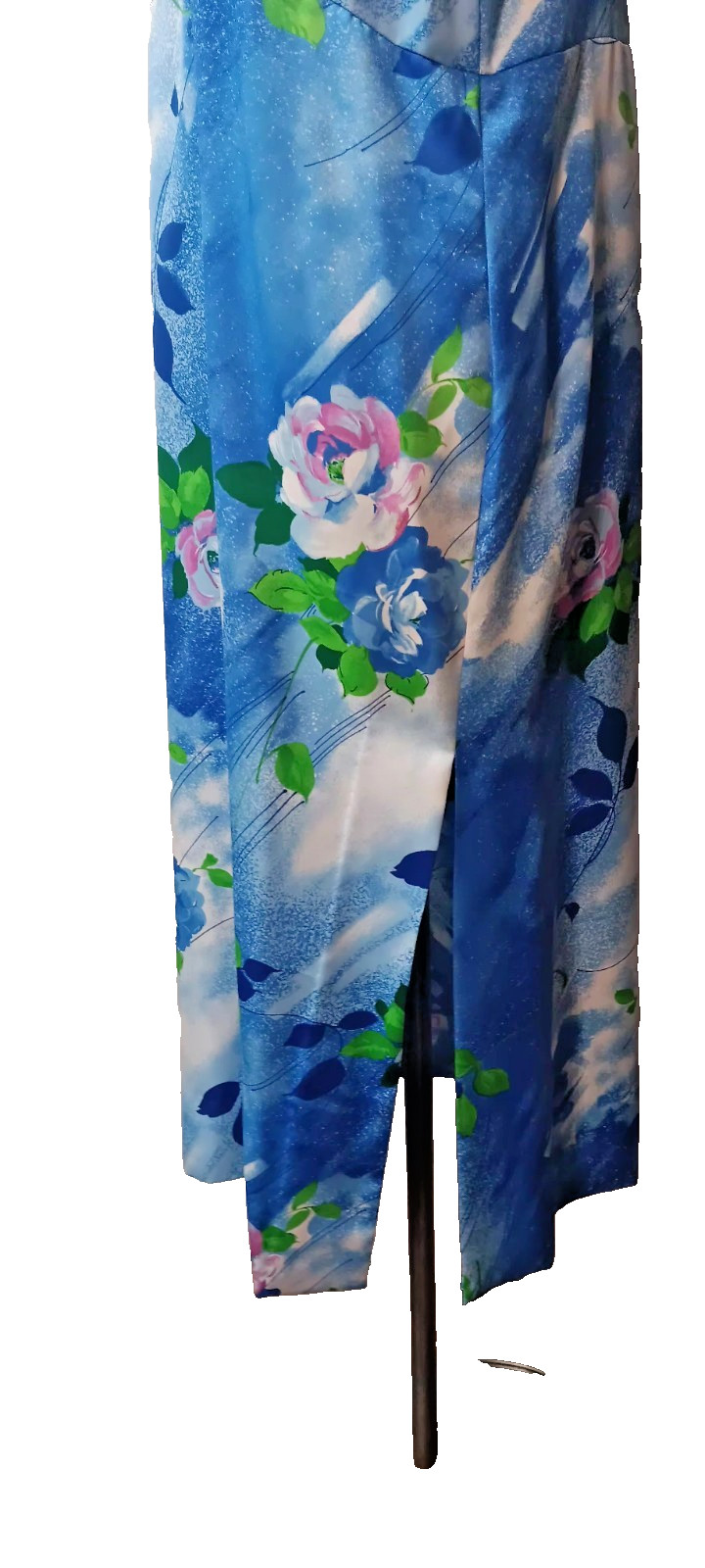 Vtg POMARE OF Tahiti HAWAIIAN DRESS TROPICAL MAXI SZ L xl