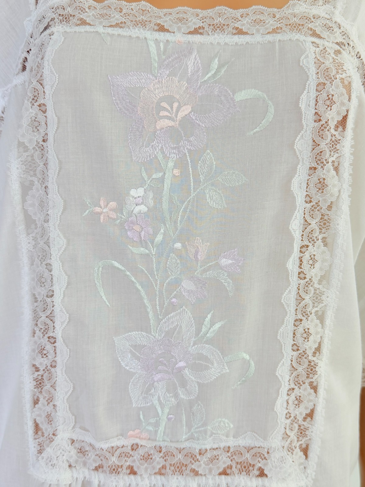 Brownstone Studio Intimate Vintage Long Nightgown White Size XL Embroidered