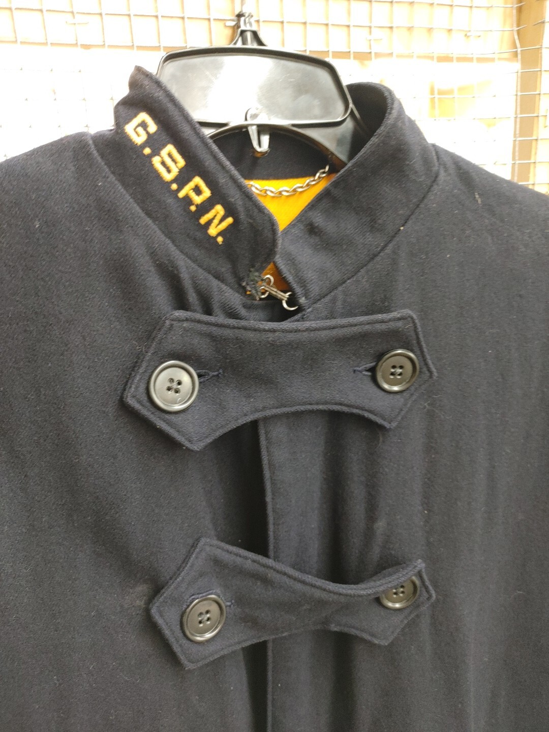 BRUCK’S Navy Blue Wool GSPN Nurses Uniform Cape Vtg 50s-60s Medical Geneva NY