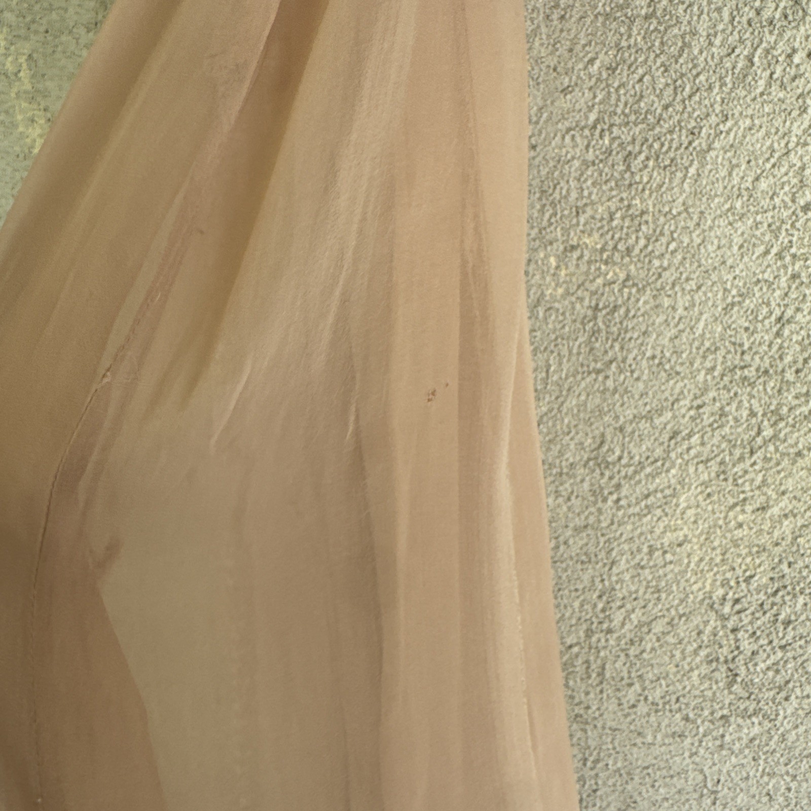 Vintage 1930s Lightest Pink Silk Chiffon Gown Triple Strap Maxi Fairy Dress