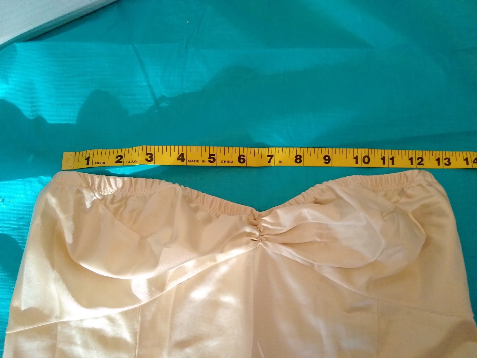 Vintage Vanity Fair Strapless Maxi Slip Size 36 100% Nylon Nude