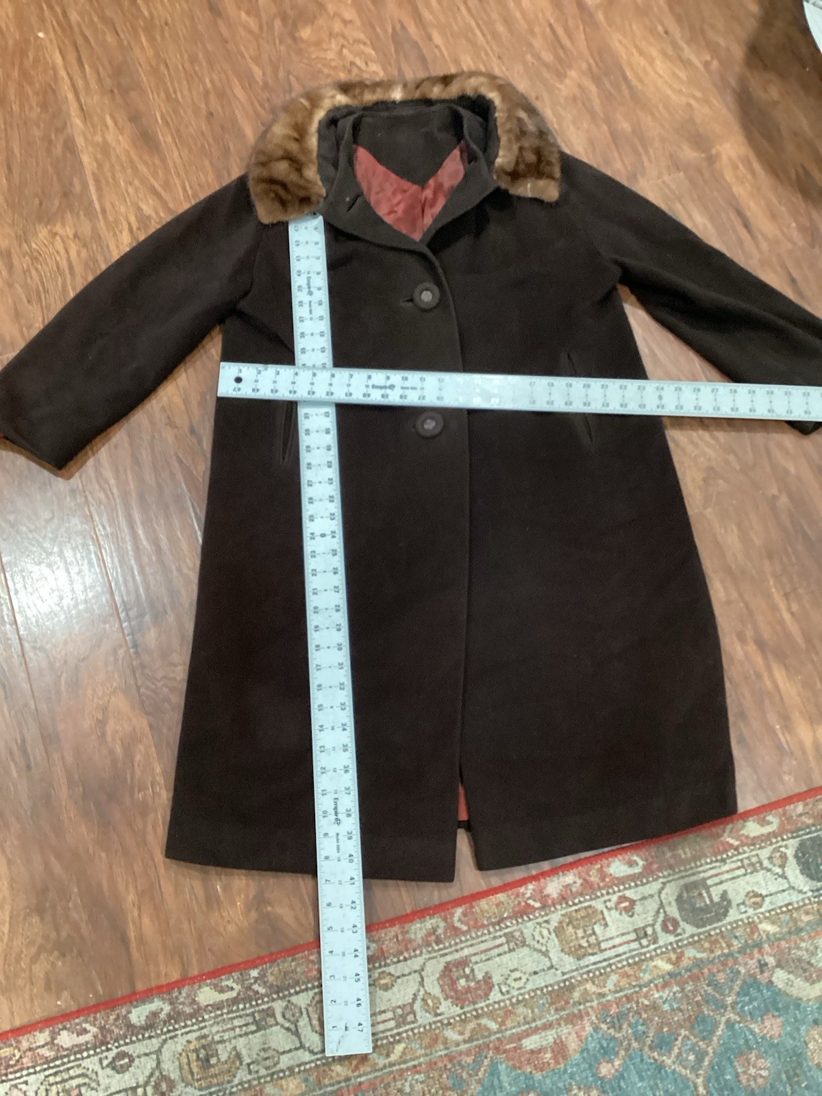 Vintage 50s 60s Surrella Worumbo Diane Wool yes/mink princess coat Women’s