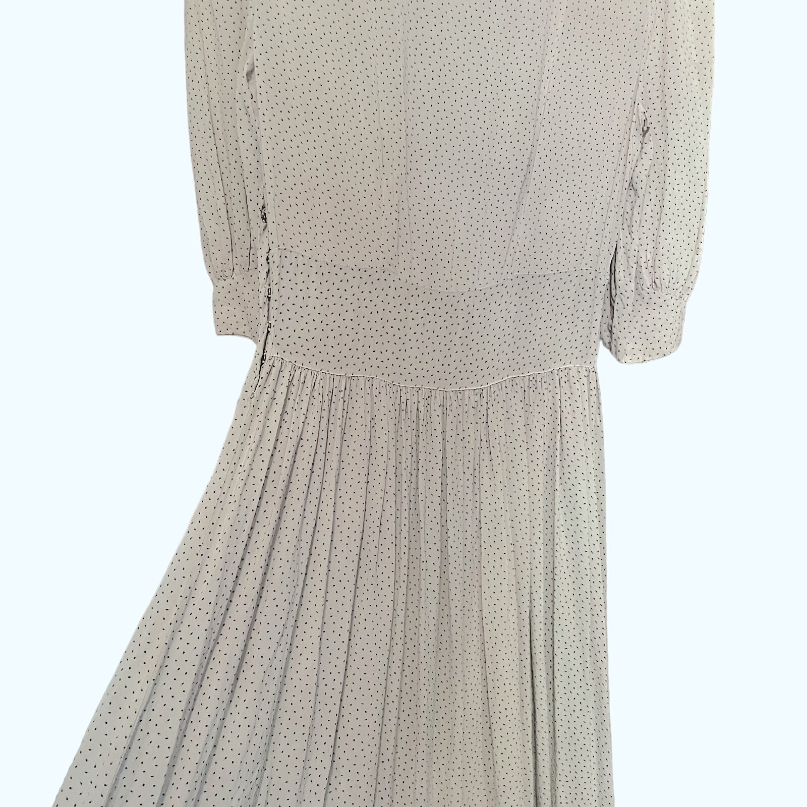 1930’s Vintage Tea Dress Sheer Chiffon Crepe Size Small Handmade Below Knee