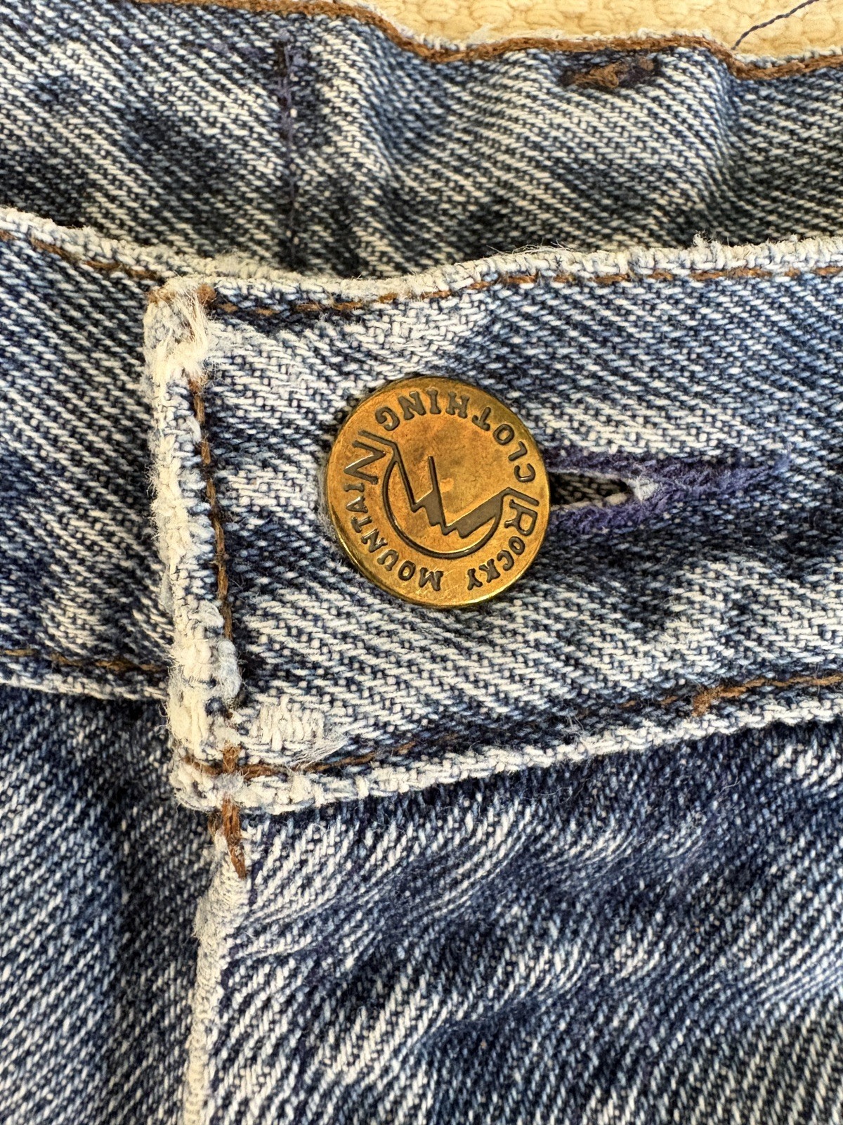 Vtg Rocky Mountain Clothing Co High Waist Bareback Denim Jeans Women’s Size 29/9