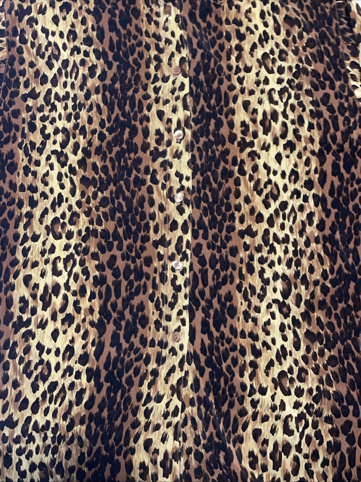 Vintage Leopard Print Blouse Size Large? Feels Like Silk