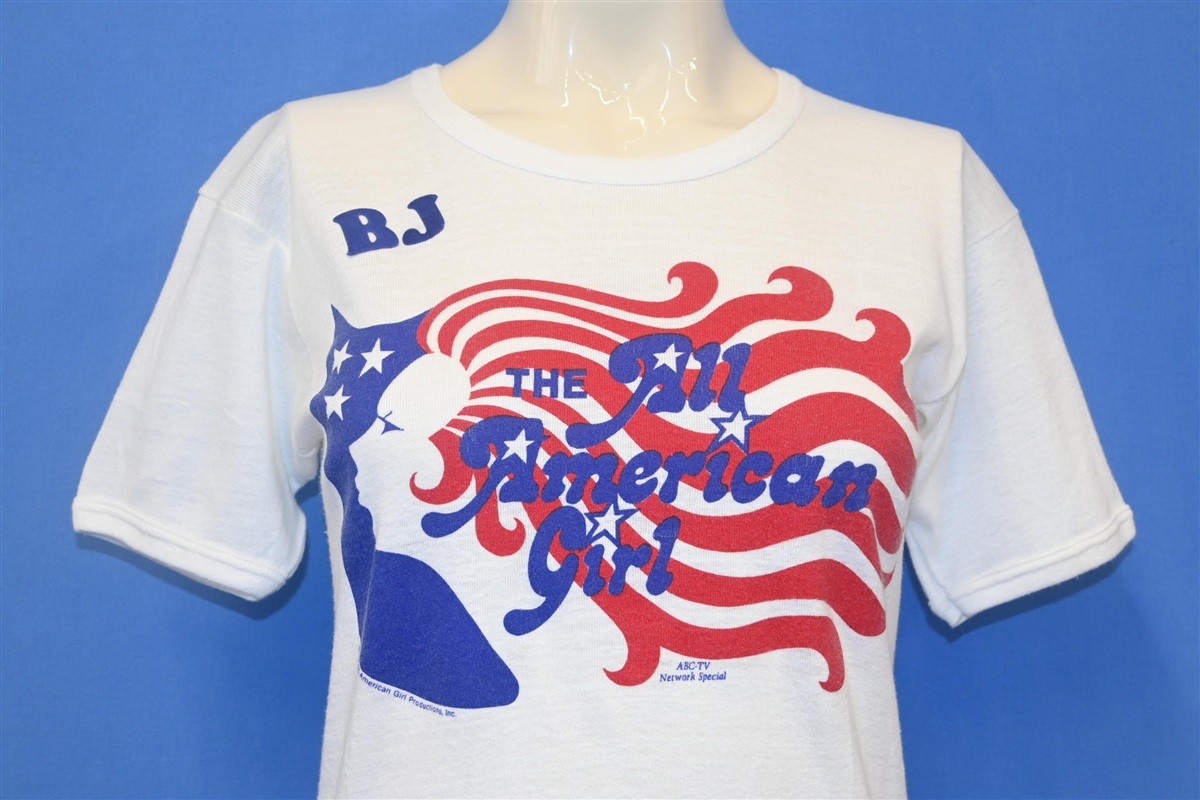 vintage 70s THE ALL AMERICAN GIRL ABC-TV FALL 1978 RIB KNIT t-shirt WOMEN’S S