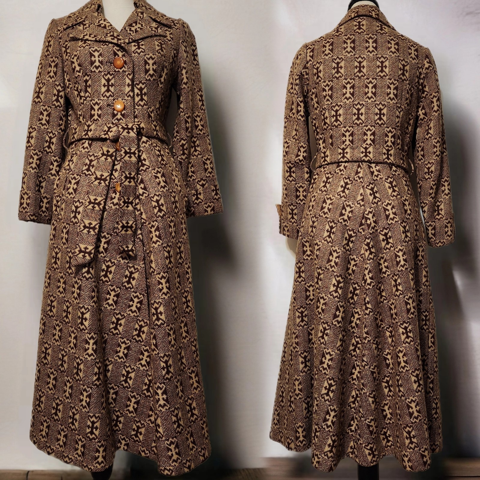 Mint True Vintage 60s Maxi Coat British Hong Kong Ultra Mod classic