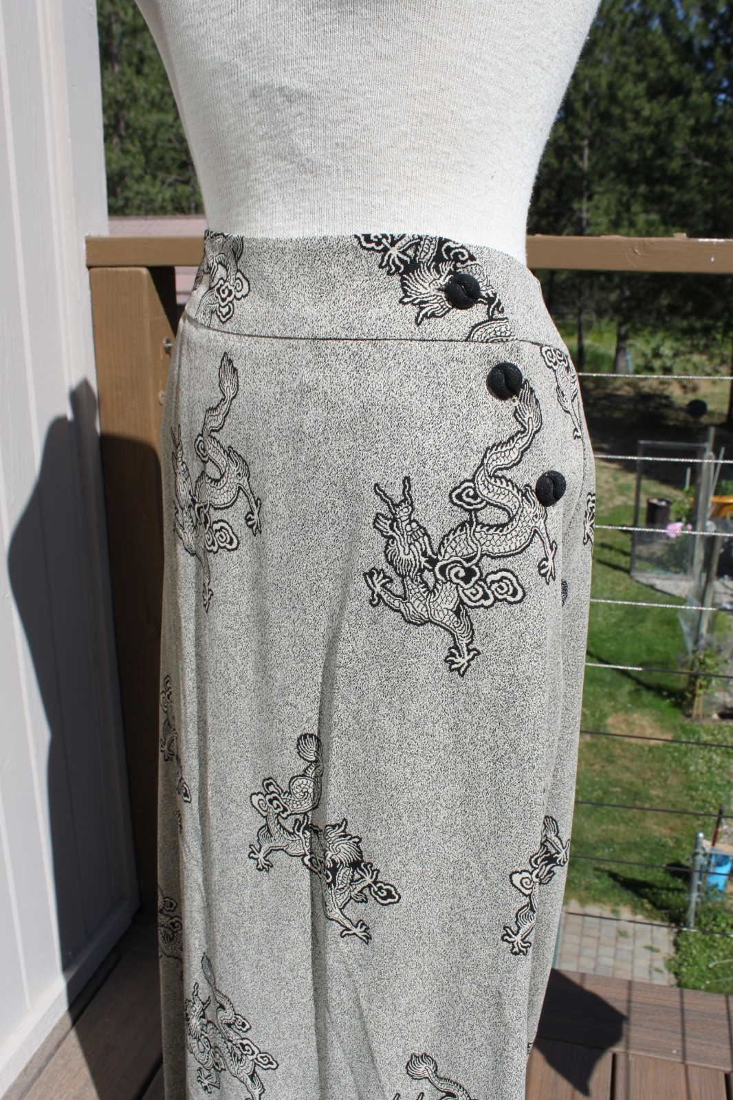 Vintage 90’s Max and Mabel Boutique Skirt and Jacket Dragon Print Outfit M