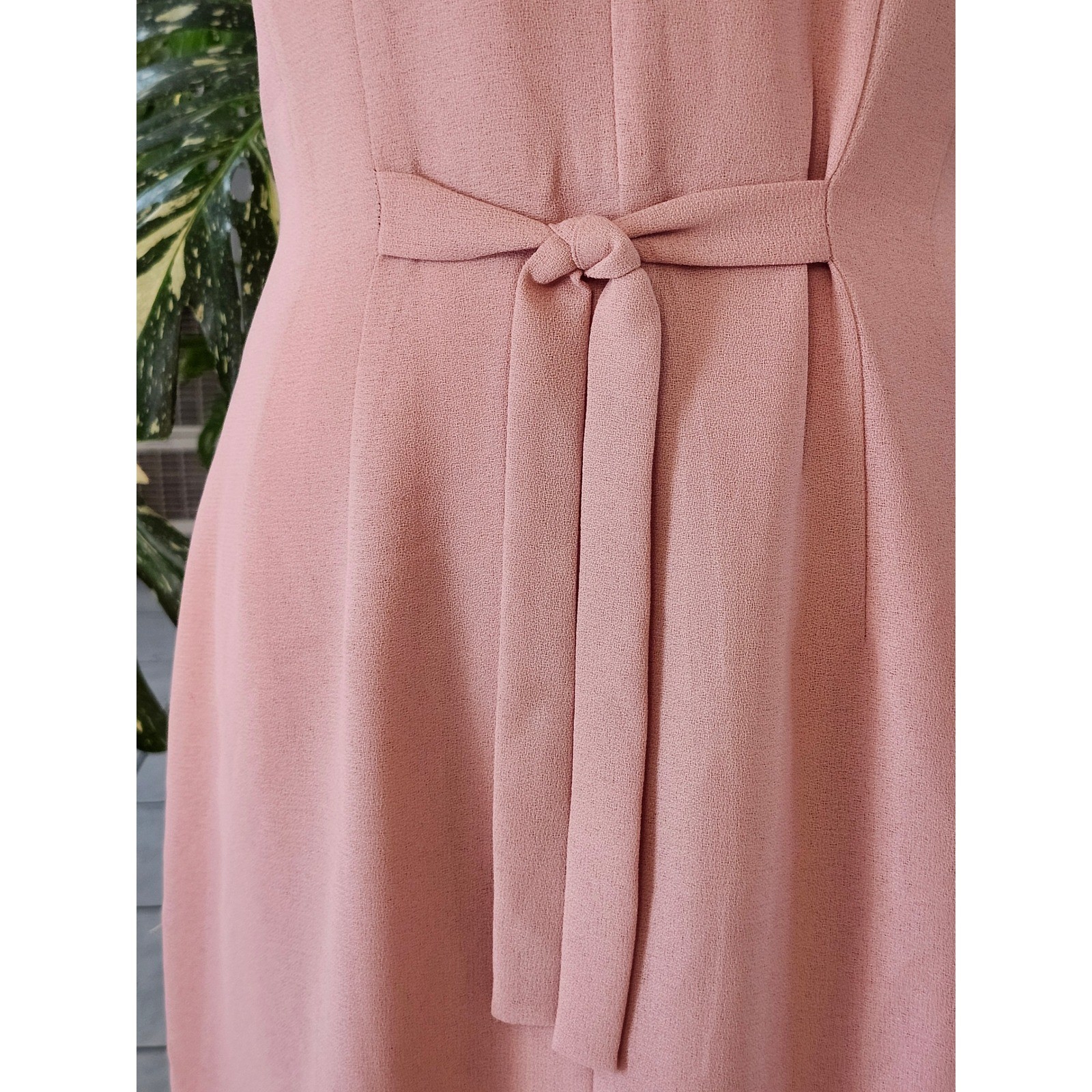 Vintage Maggy London Blush Pink Maxi Dress Size 8 Button Front Romantic Formal