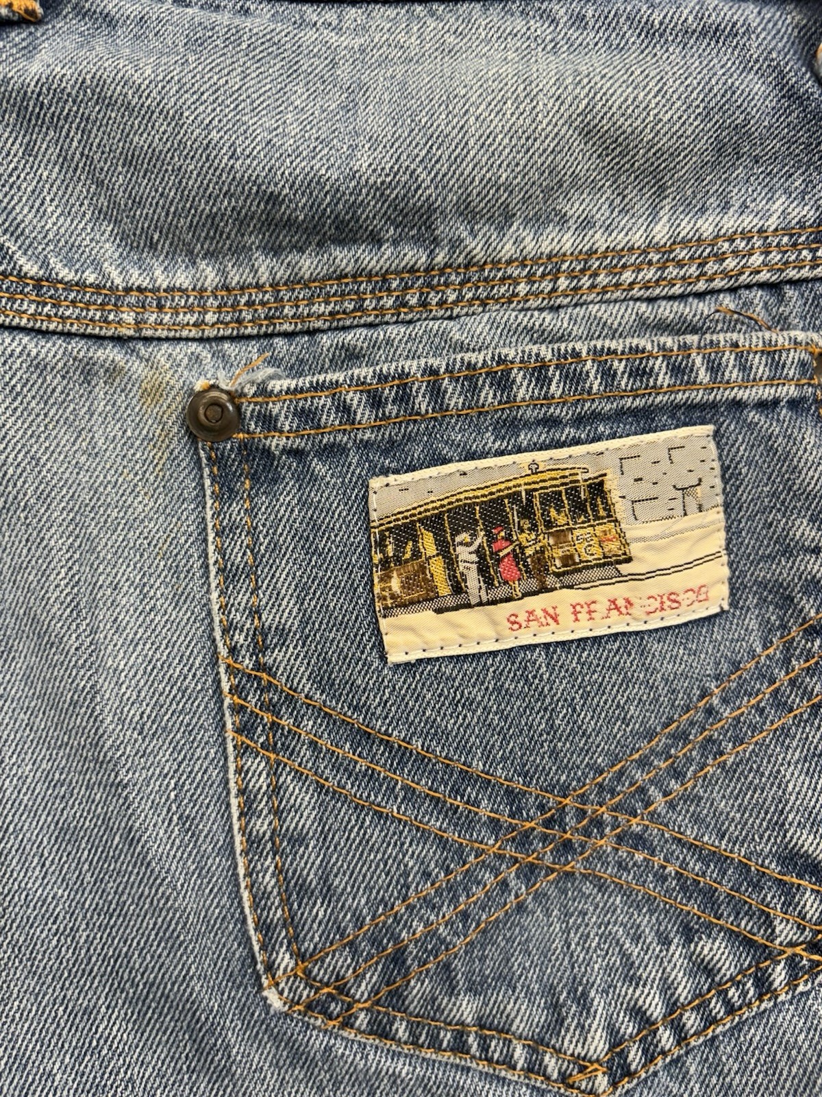 Vintage 90s Y2K San Francisco Wide Leg High Rise Jeans USA Womens Size 15/16