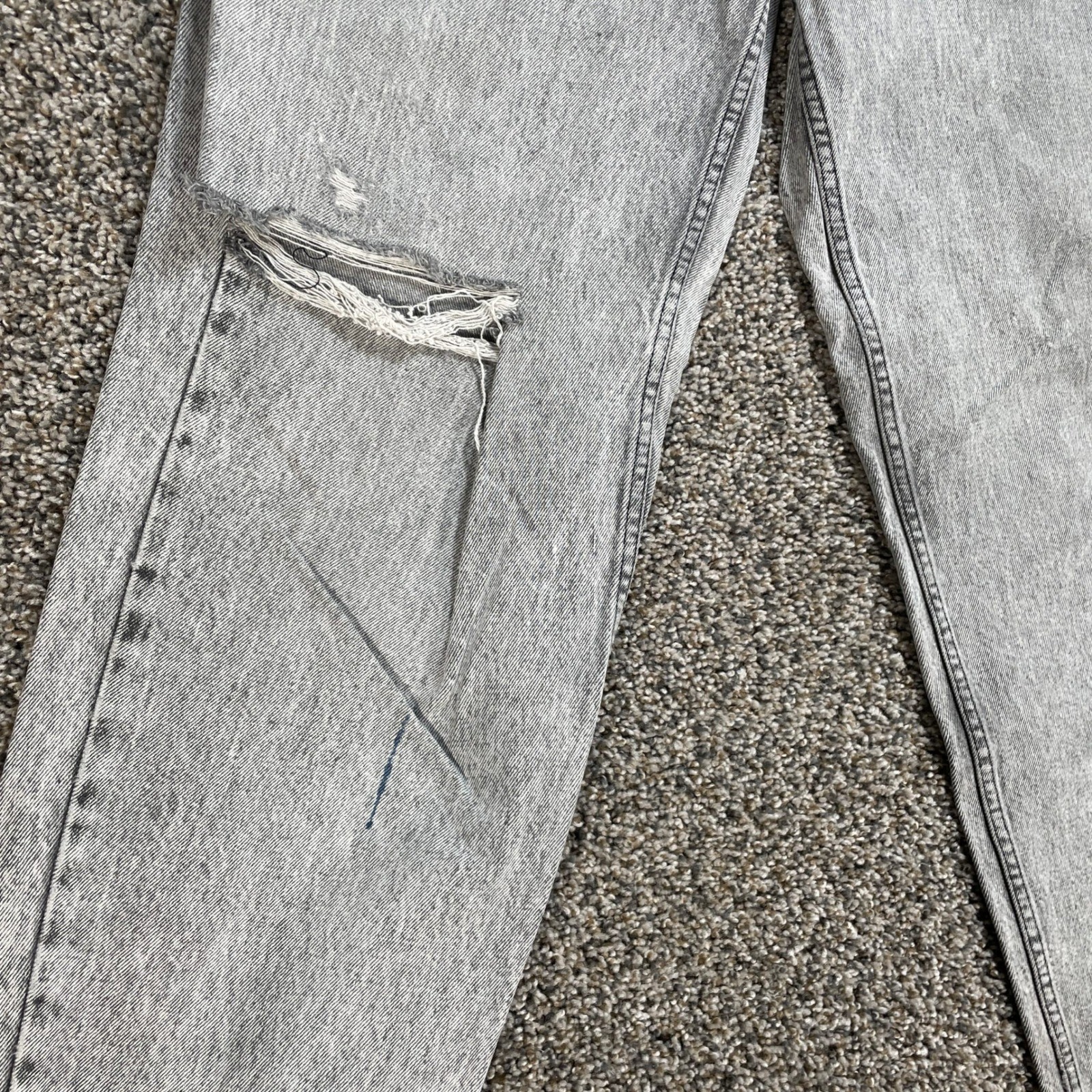 Vintage Georges Marciano for Guess Womens 32×33 Acid Wash Grey Tapered Jeans USA
