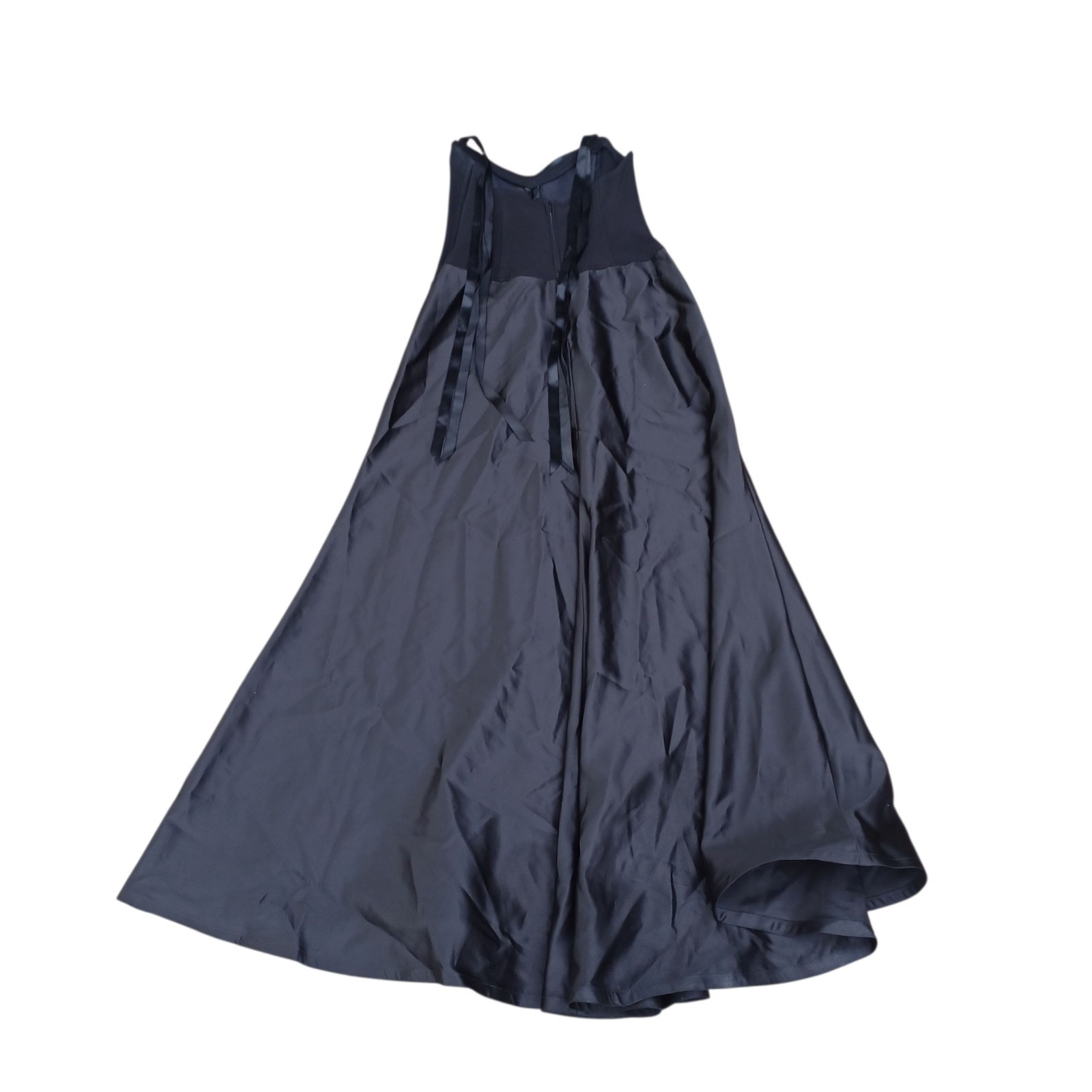 Lillie Rubin USA 80s Retro Shoulders Prom /evening GownDress Black Sz 8 Defecti