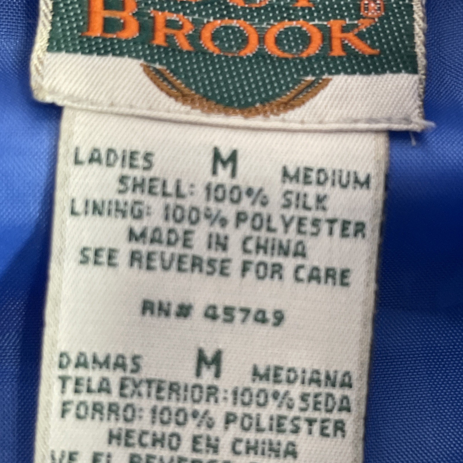 Vintage Out Brook Womens M Silk Windbreaker Jacket Zip Nautical Lightweight WS1