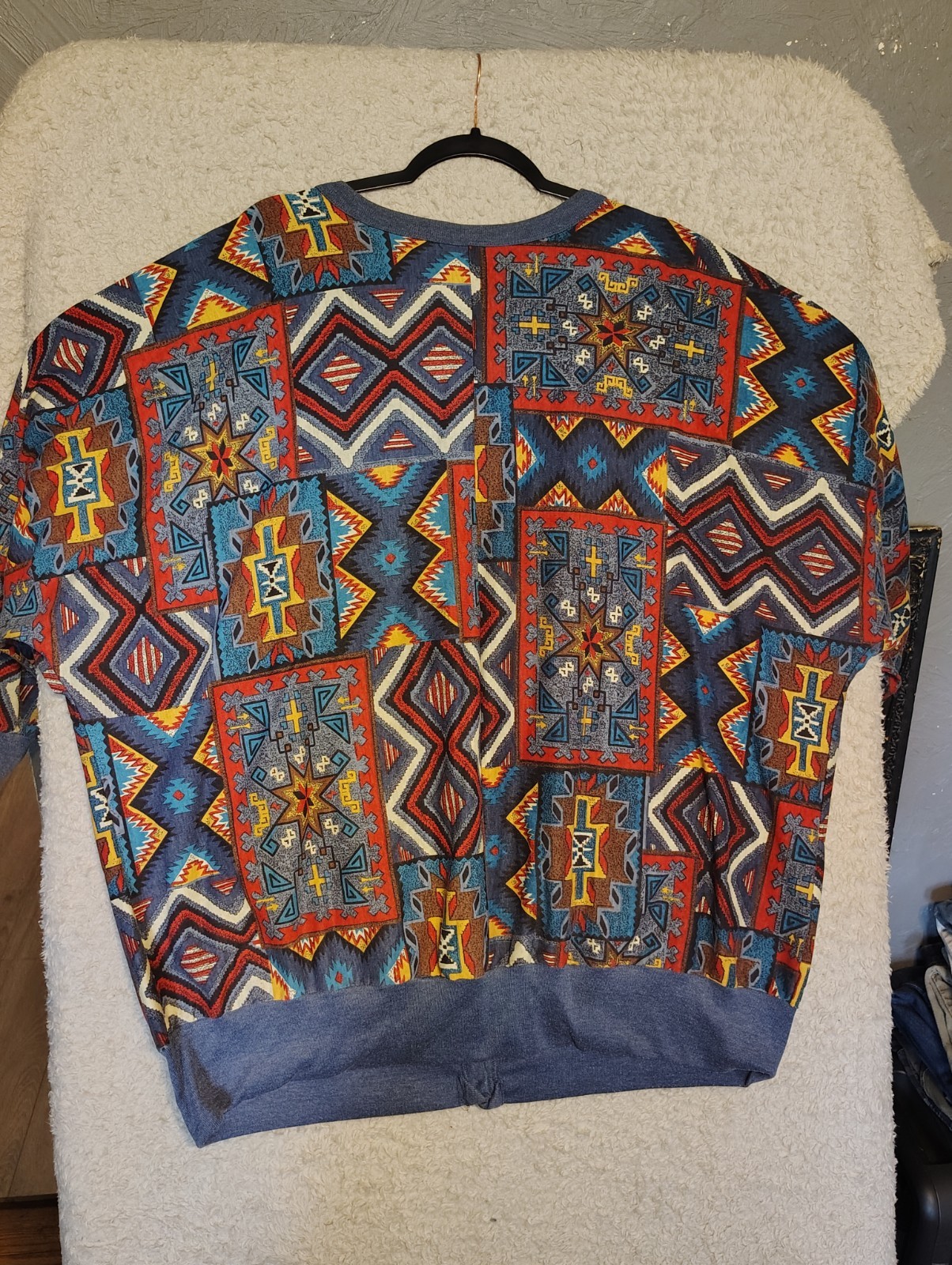 Young Stuff Vintage 80s Southwest Cowgirl Cardigan Suede Fringe L-2XL