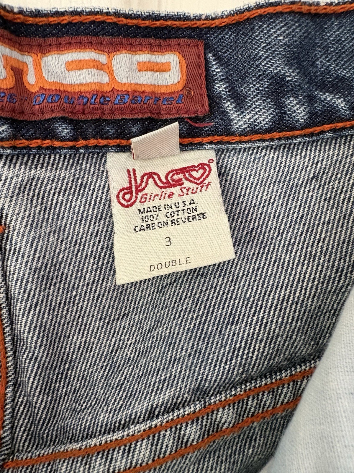 Jnco 1067 26” Double Barrel Jeans Size 3 Girlie Stuff Vintage 90s Y2K
