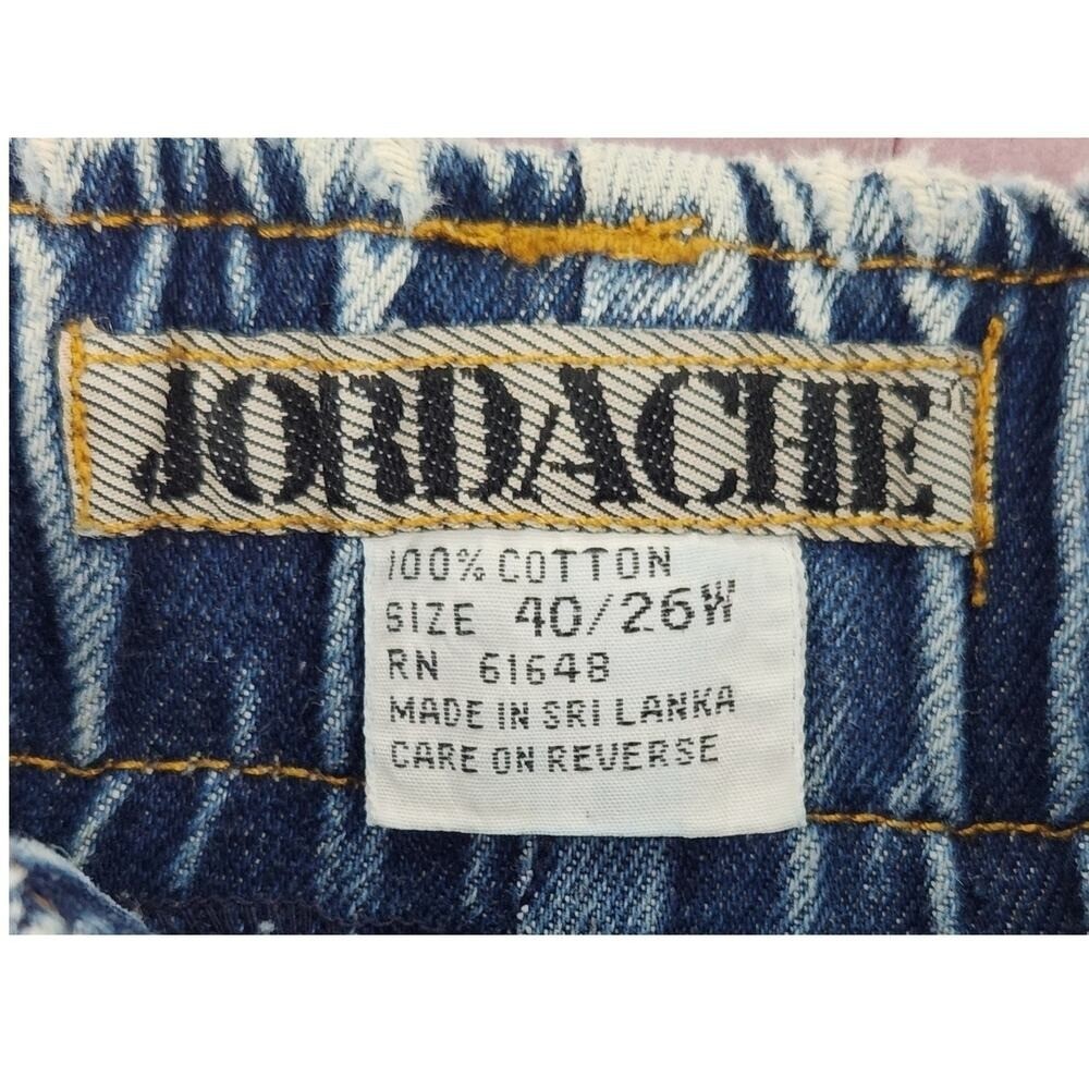 Jordache Jeans Women’s 26W Acid Wash Tapered Ankle High-Rise Pleated VTG 80s