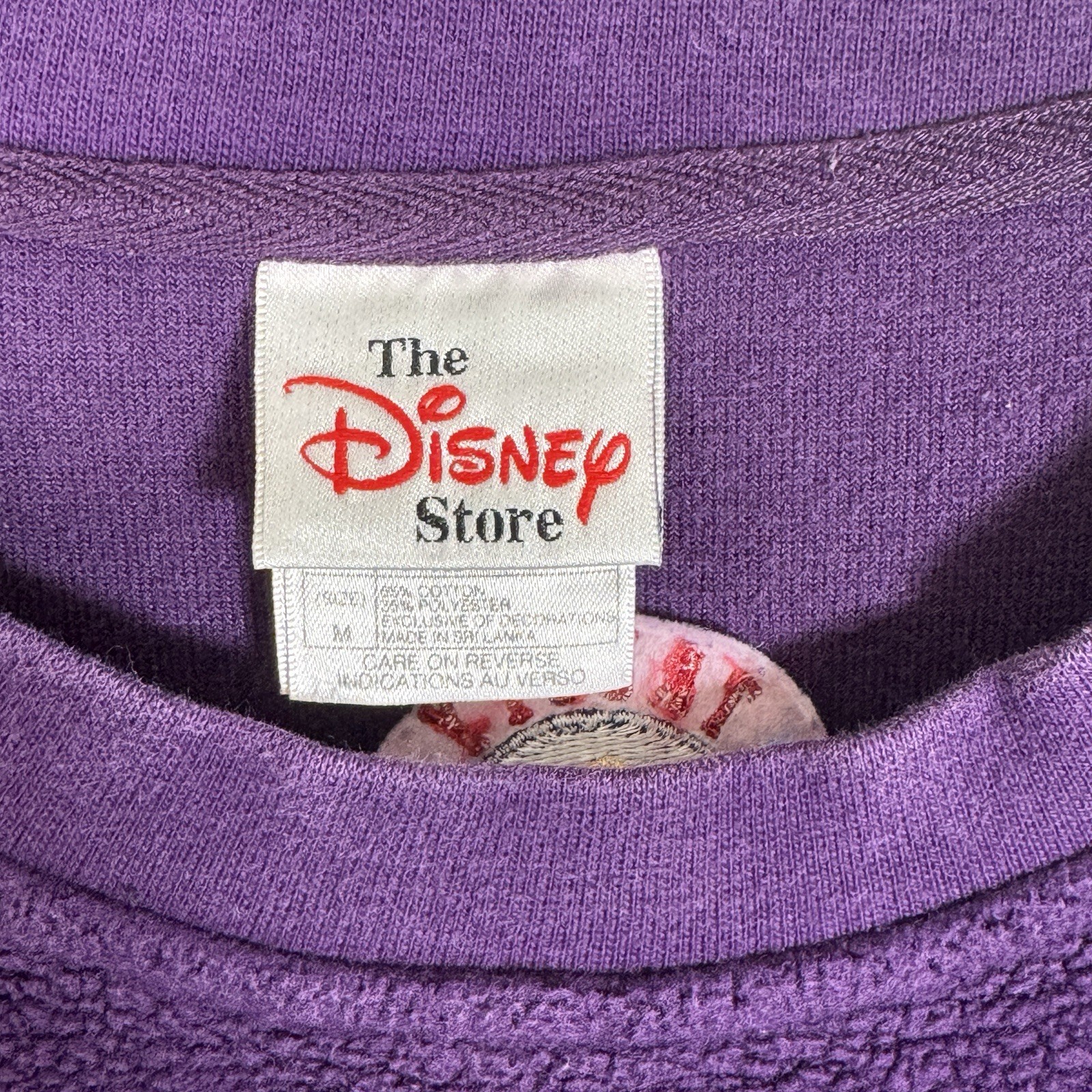 Vintage Disney’s Lady And The Tramp Sweatshirt Womens Size M 23×26 Purple Fleece