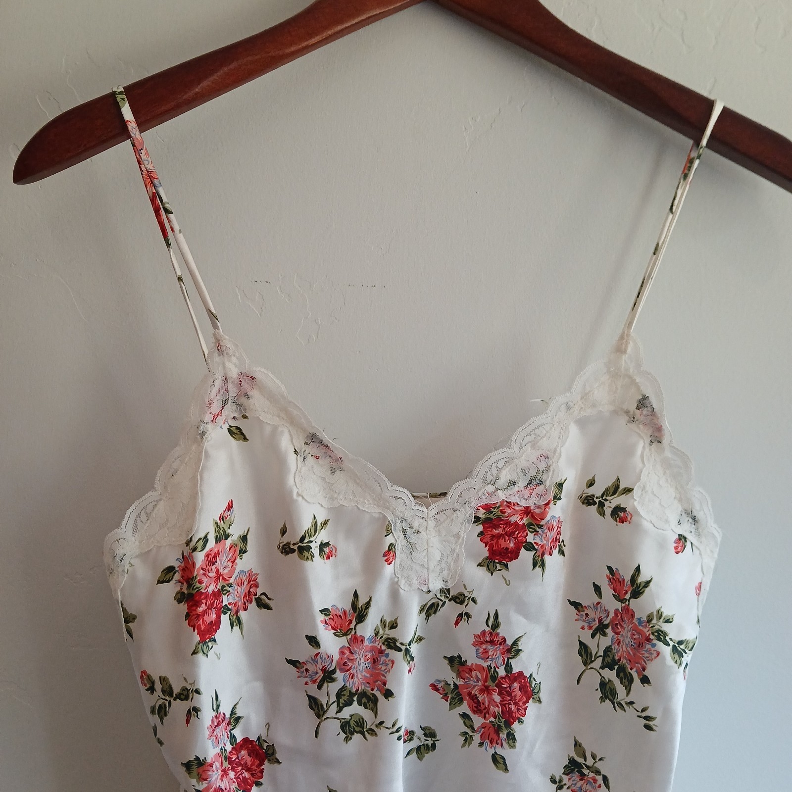 Vintage LCA Intimates Nu Sensations Satin & Lace Camisole Lingerie Size 6M