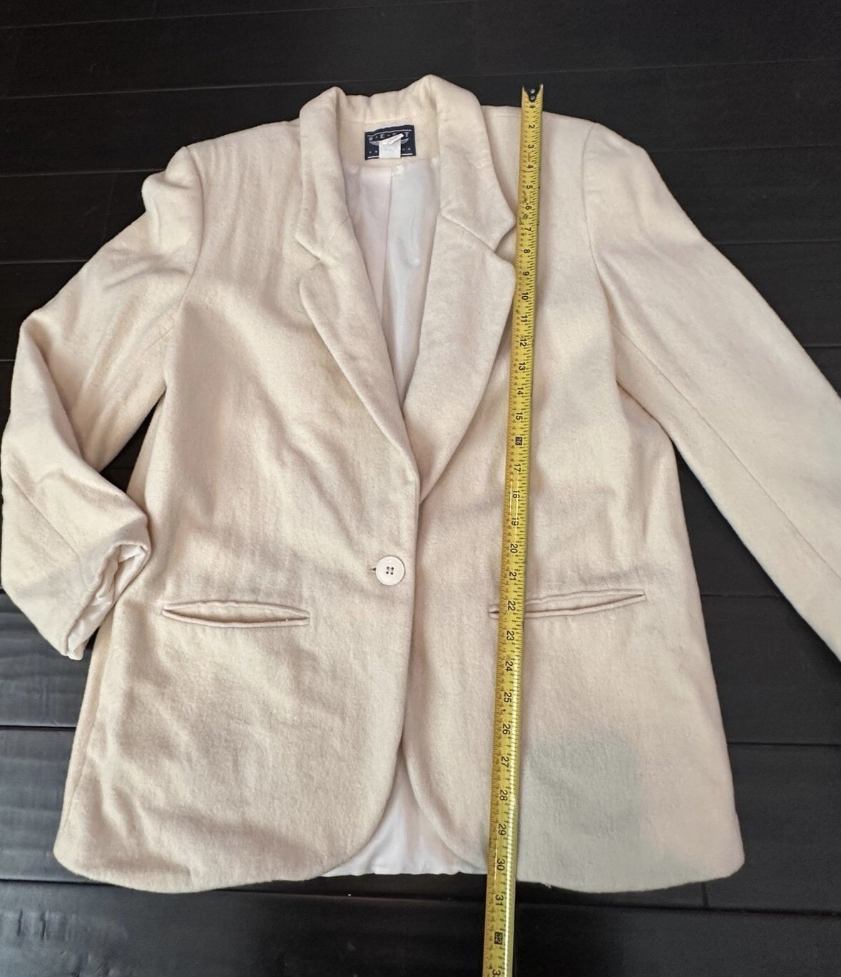 Best American Clothing Co. Womens Large Lined Jacket Wool Blend Vintage Yellow