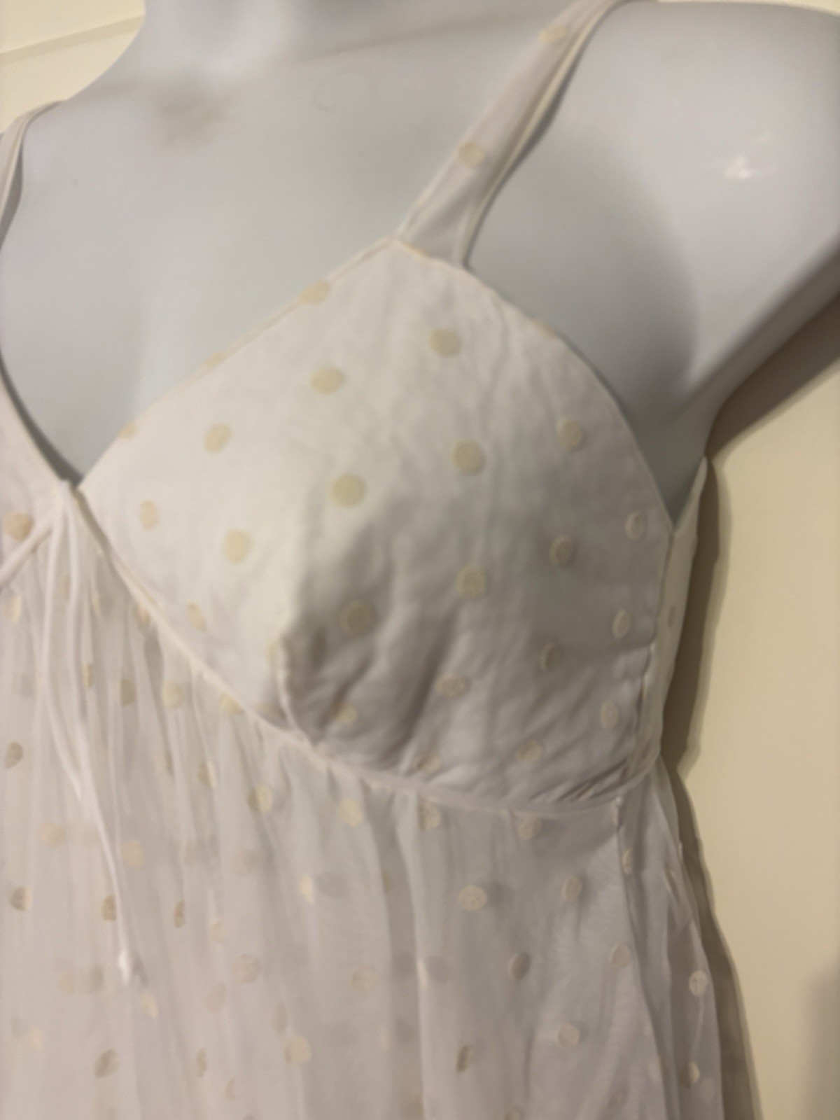 VTG 60s Lisette By Al Sterling Peignoir Set Polka Dot Sheer Chiffon Boudoir Sexy