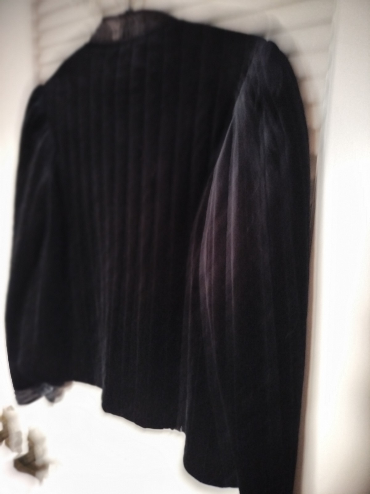 Vintage Tom Bezduda Barad & Co Saks Fifth Ave Black Velvet Jacket Sequin Trim M