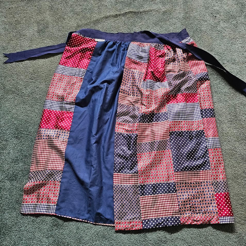 Vintage 70s Mr. Hank Patchwork Maxi Woodstock Hippie Hostess Wrap Boho Skirt M