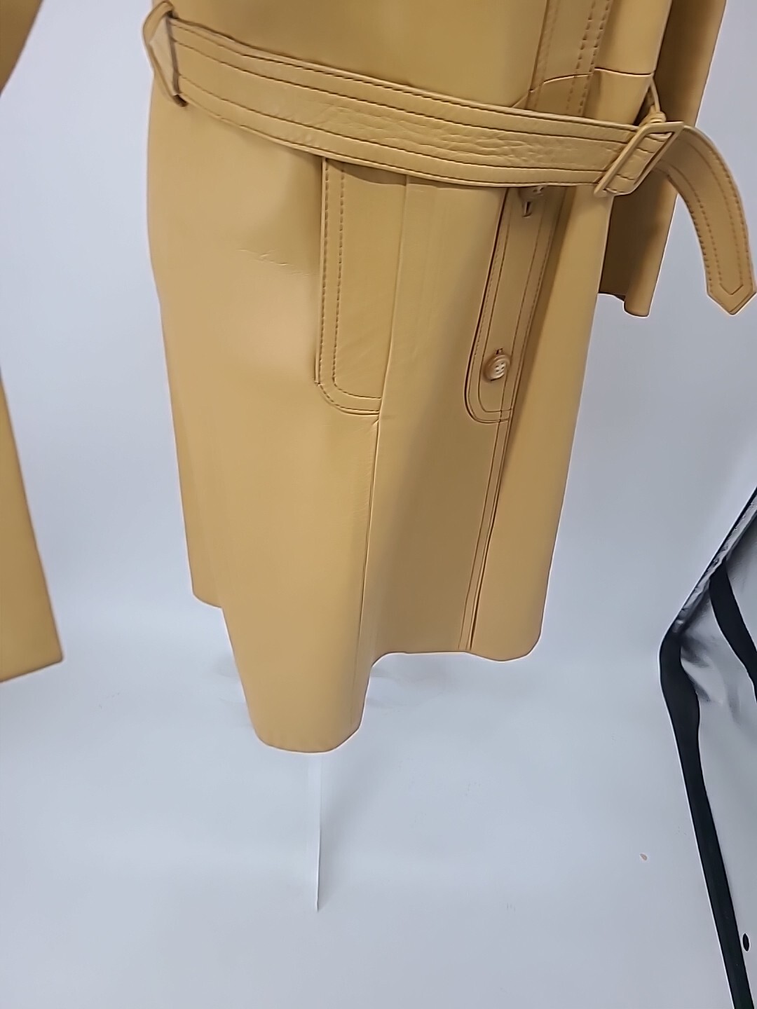 Vintage Leda Spain By Gropper For I. Magnin Long Leather Trench Coat