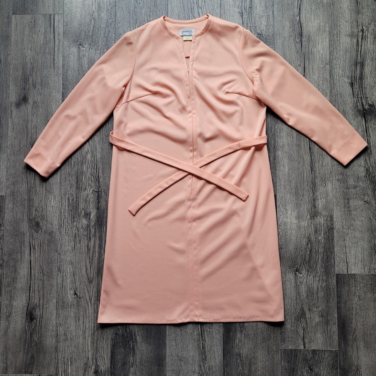Vintage 50’s 60’s Smarty Togs of Texas Dress & Vest Set Coral Checked Women’s 22