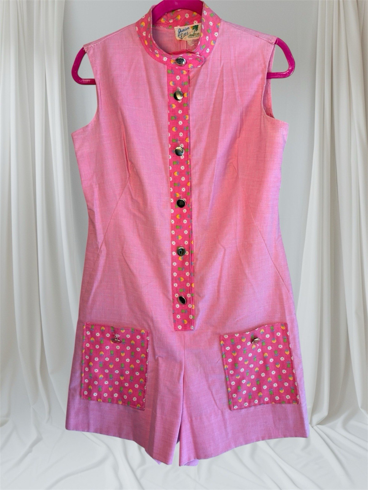 VTG 1950 Barbie Pink Playsuit (needs Repairs Flaws) Medium Miami Junior ETTS