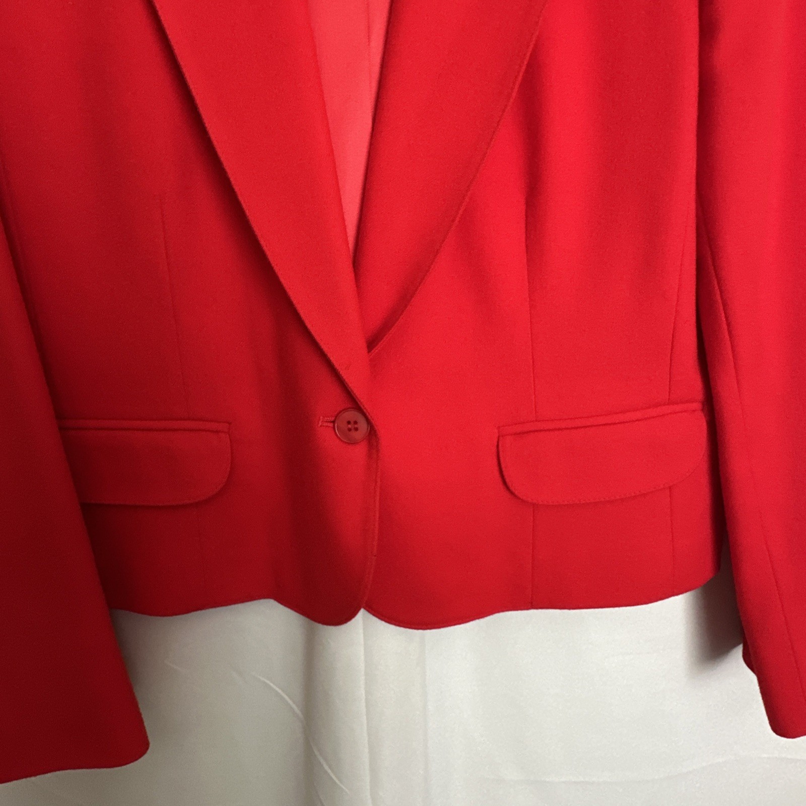 Vtg Pendleton Wool Blazer Jacket Womens Red Lined USA Sz- 12 Petite #750