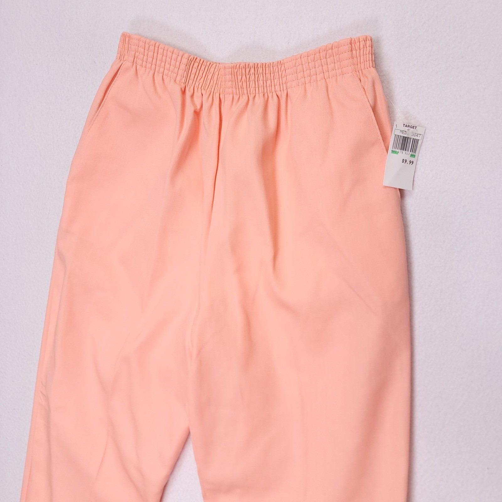 Catnip Vintage 90s High Waisted Elastic Waist Pants Peach Apricot Medium NWT USA