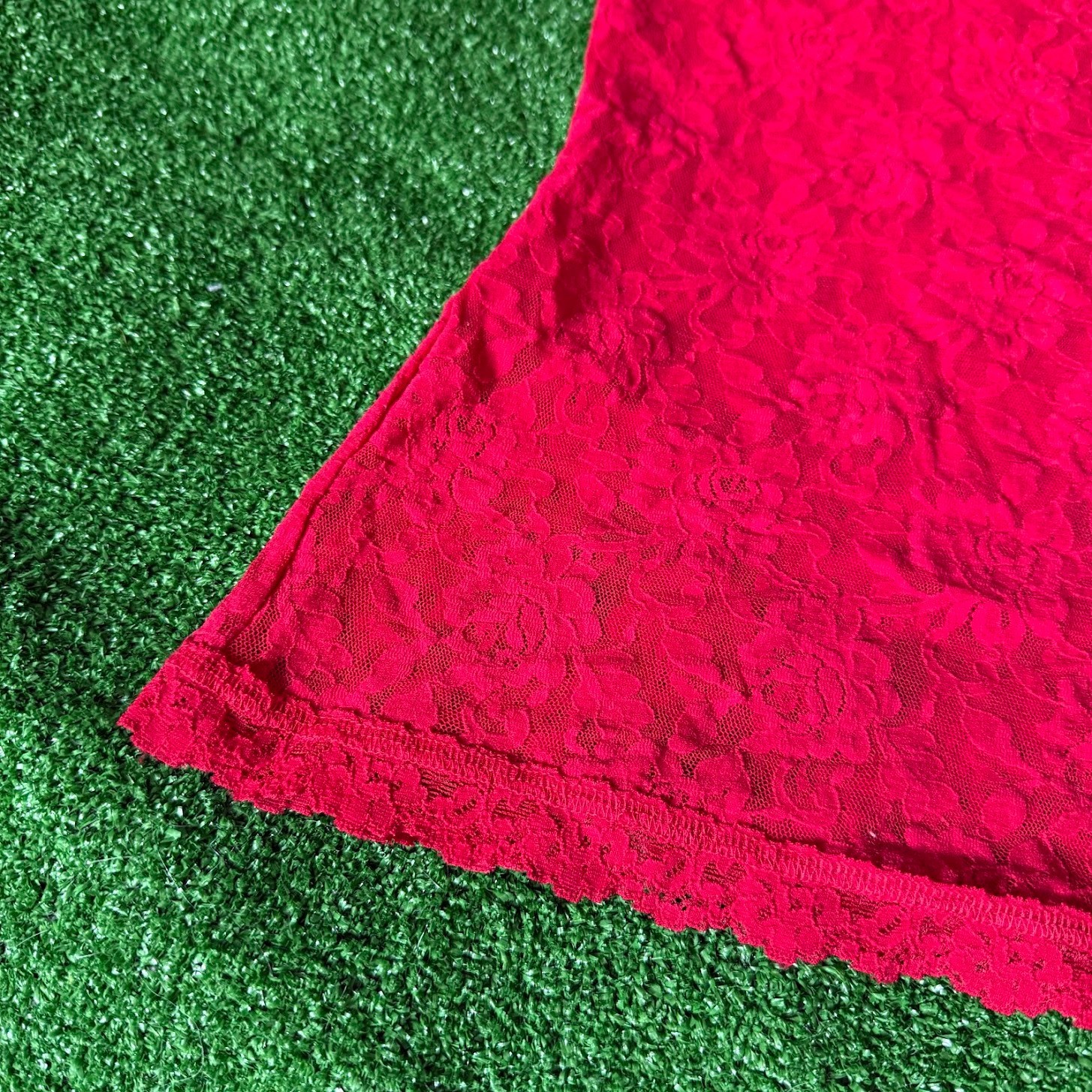Vintage Y2K Hanky Panky Red Lace Camisole Lingerie Cami Made in USA Top Size M