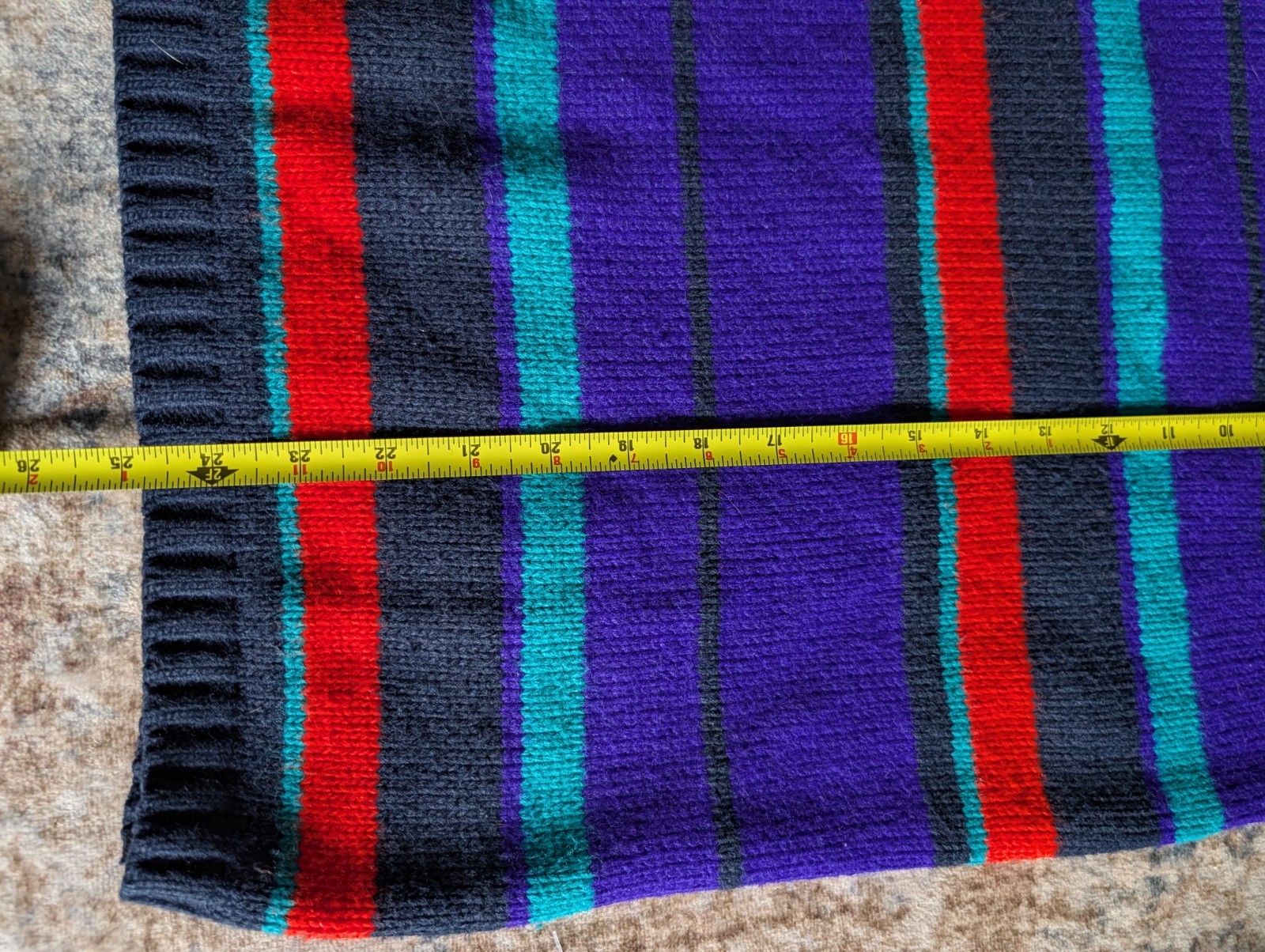 Vintage Croquet Club Striped Sweater 90s Colorblock Knit Womens L Mens S