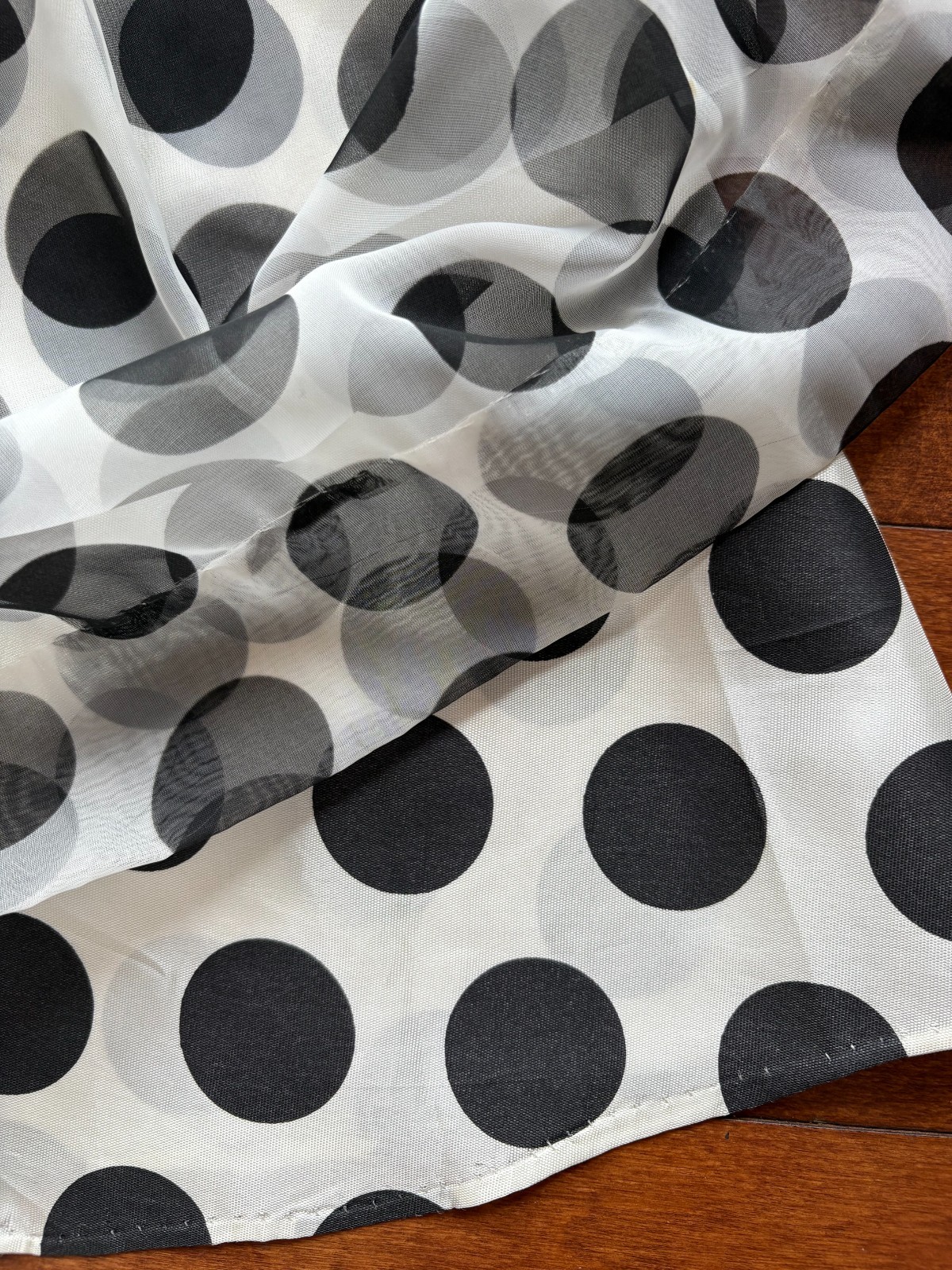Vintage 60s Mode O’ Day Black & White Polka Dot Belted & Pleated Dress * USA