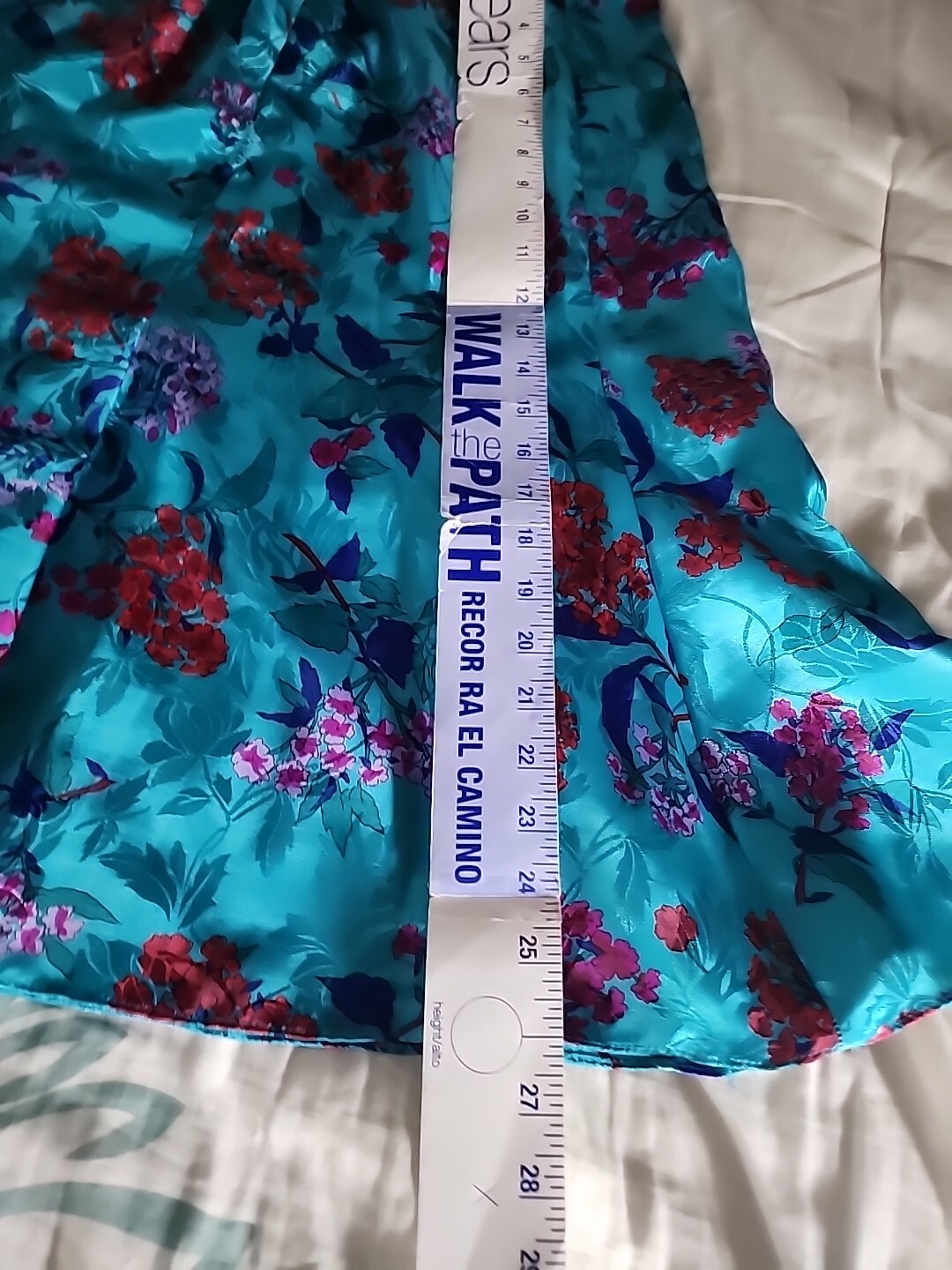 Vintage Anthony Sicari Long Sleeve Knit Top Skirt Set Teal Blue/Multicolored 12