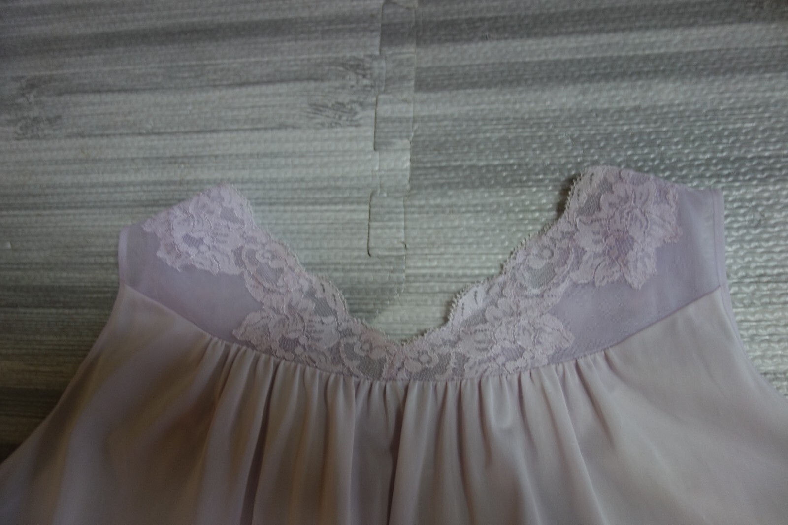 Vintage Shadowline Nylon Silky Feel Nightie Lilac Altered Size Small *Altered